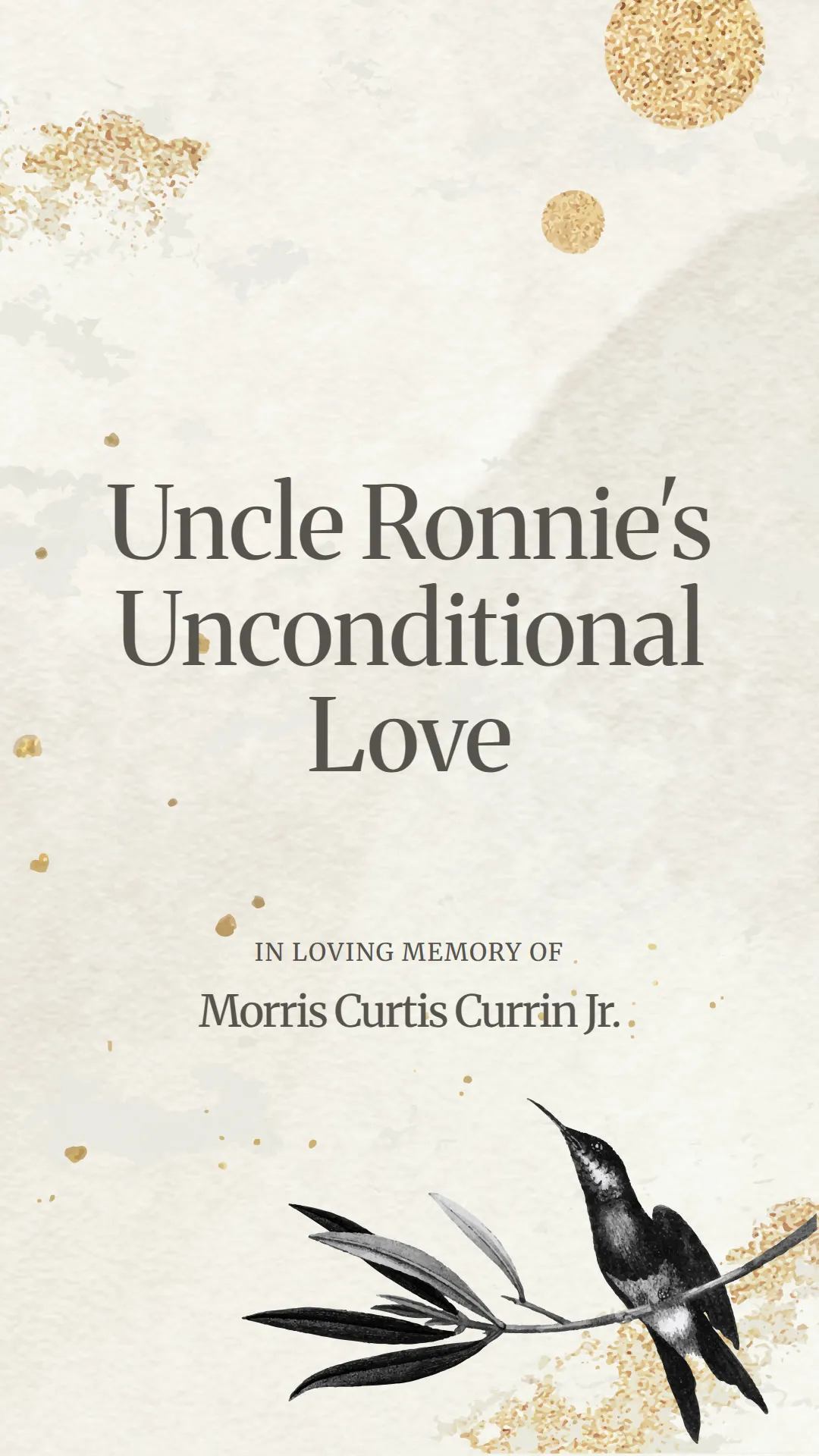 Uncle Ronnie's Unconditional Love