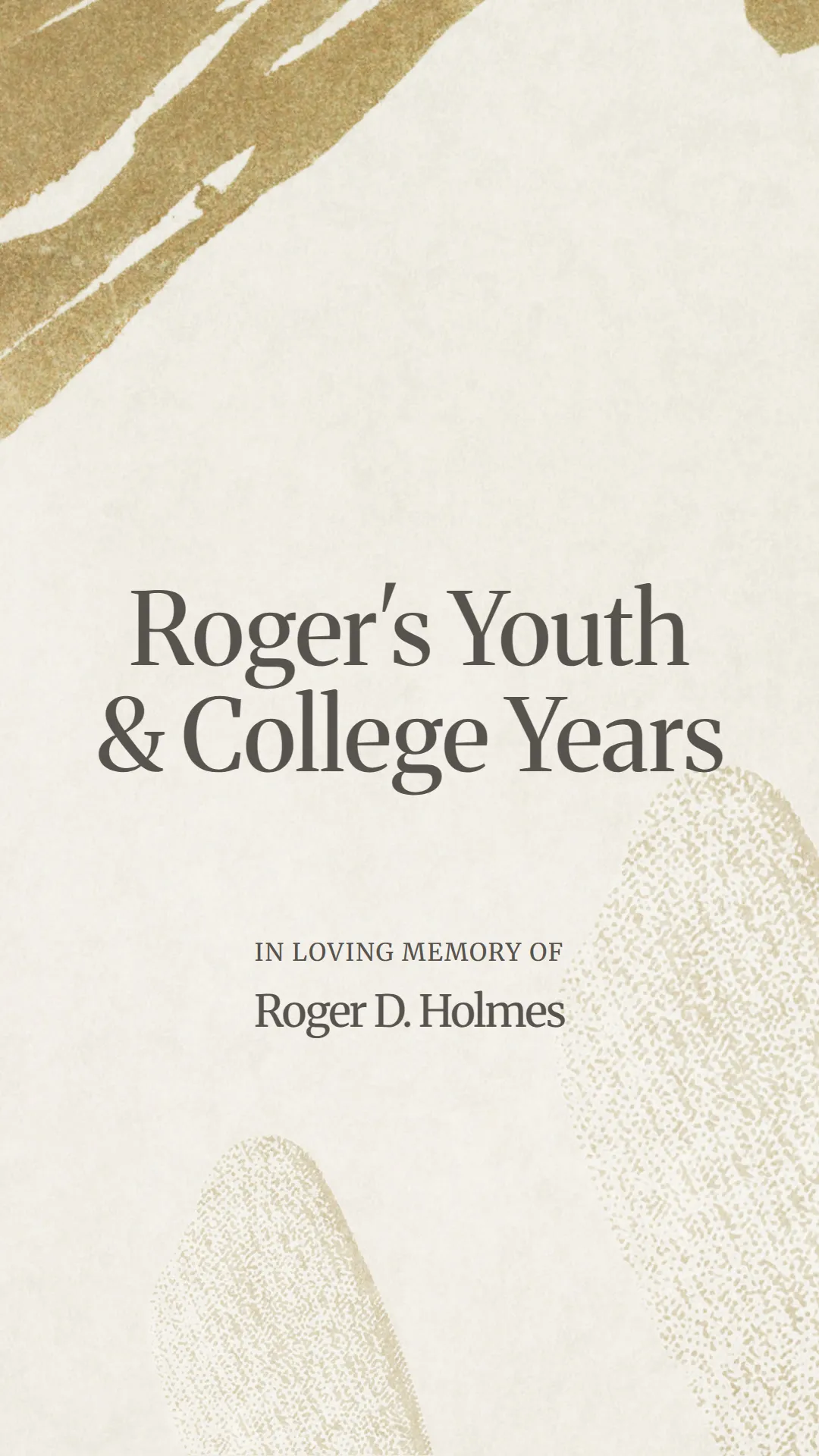 Roger's Youth and College Years
