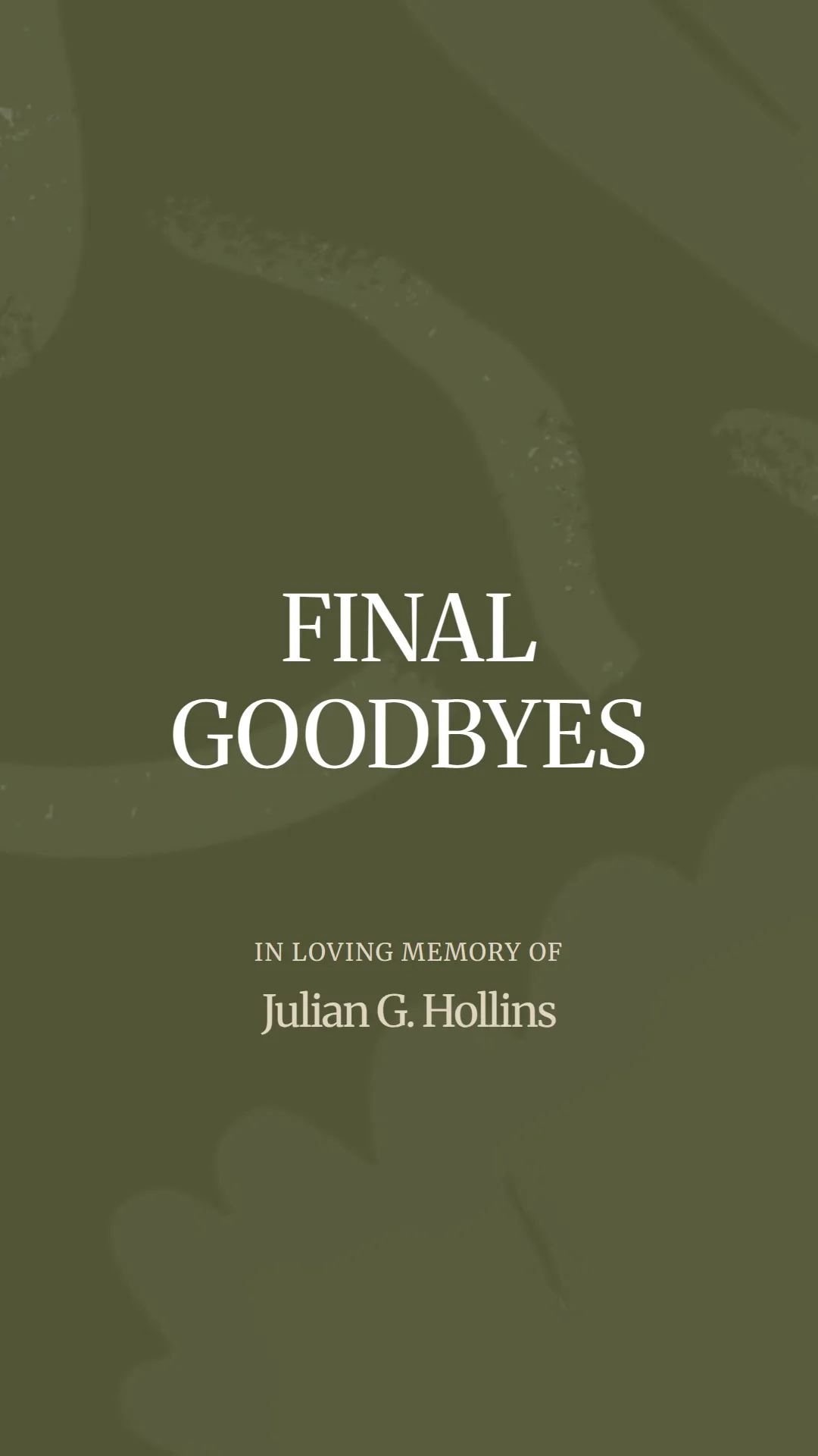 A Heartfelt Farewell to Julian G. Hollins