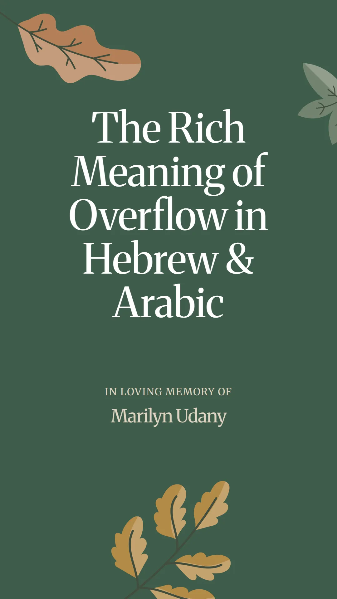 The Rich Meaning of Overflow in Hebrew and Arabic