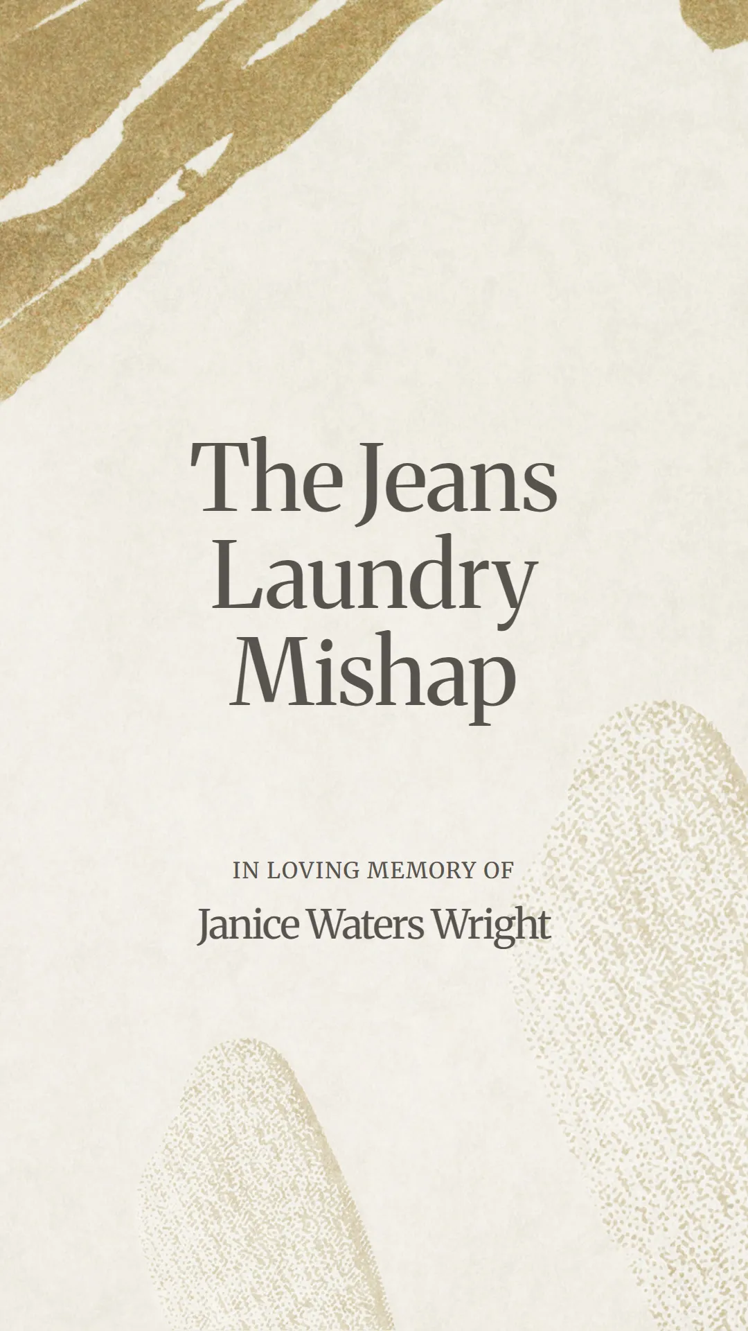 The Jeans Laundry Mishap