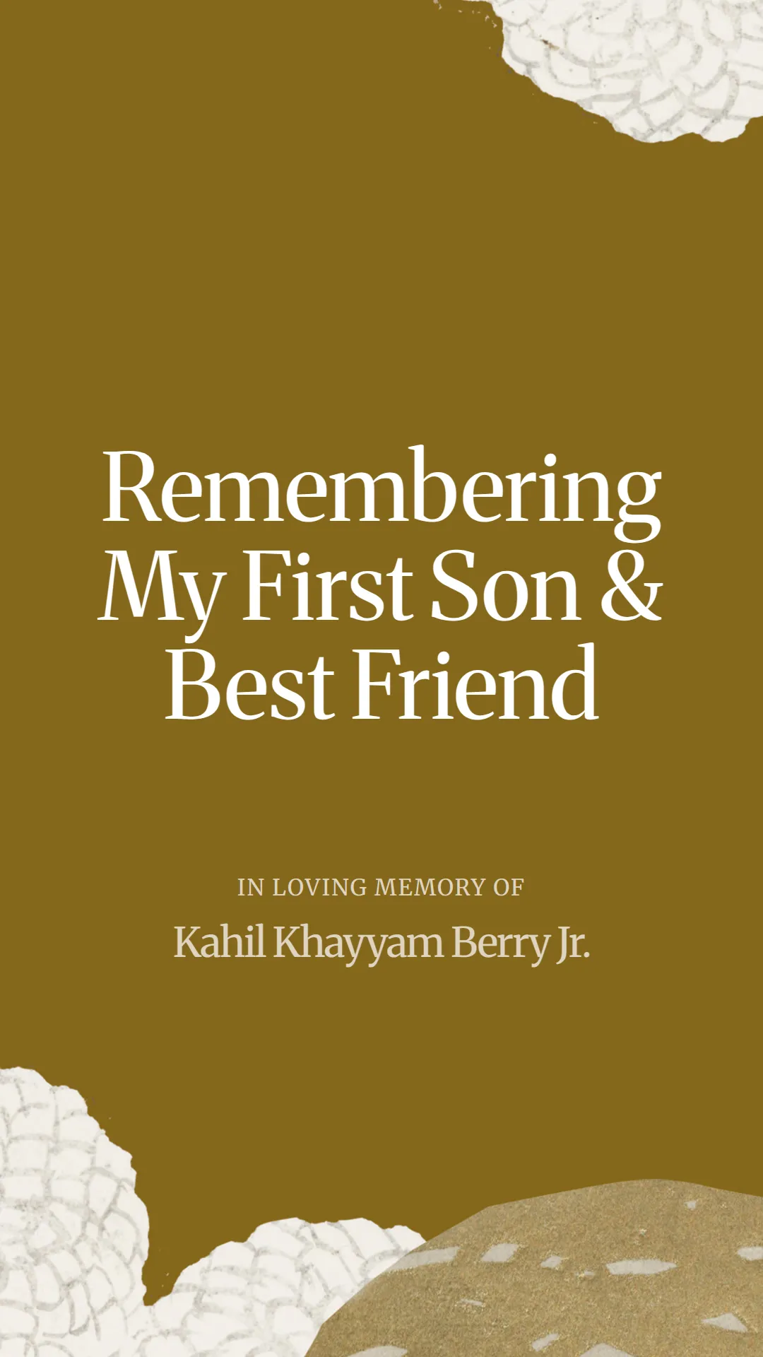 Remembering My First Son and Best Friend