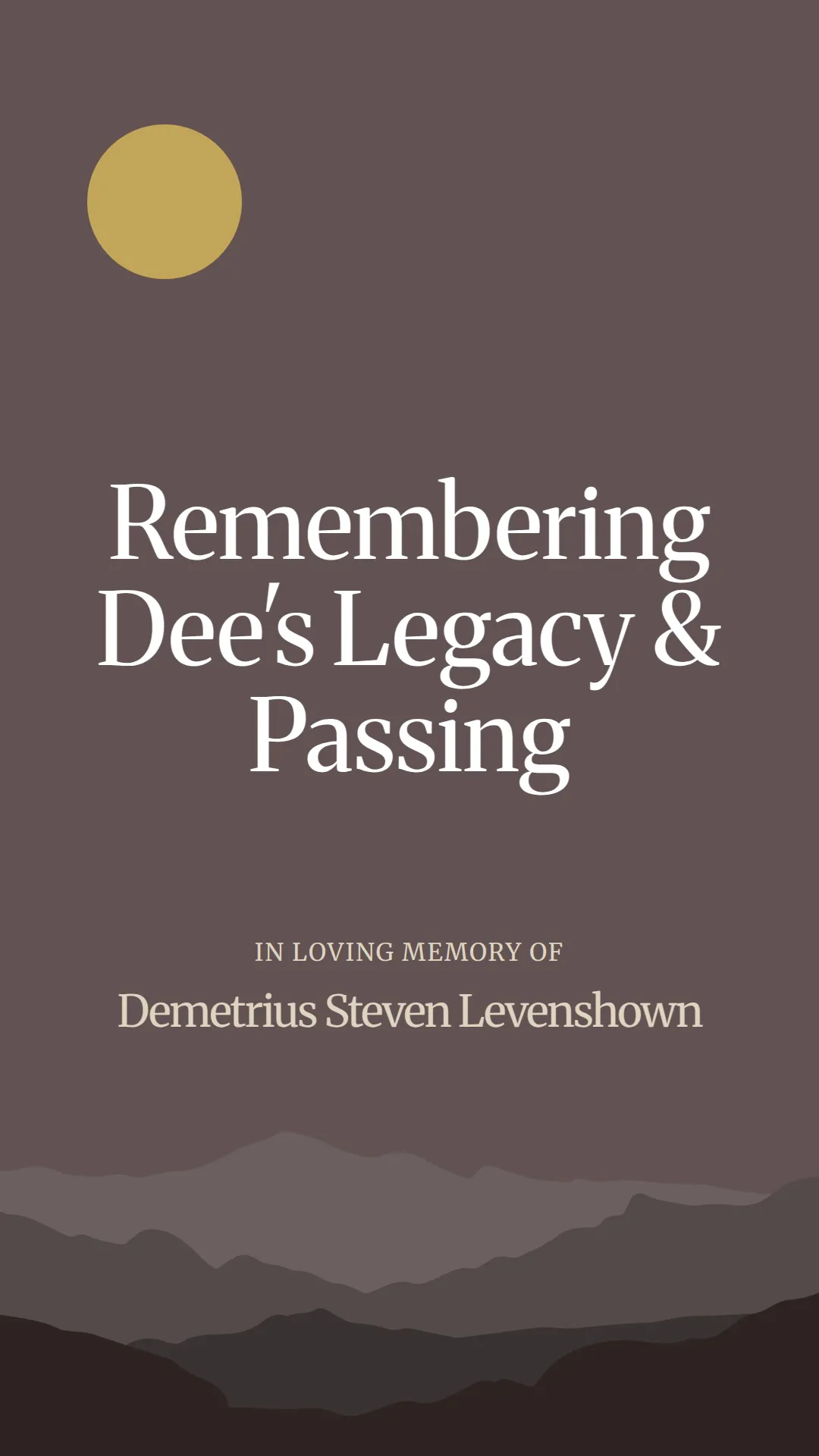 Remembering Dee's Legacy and Passing