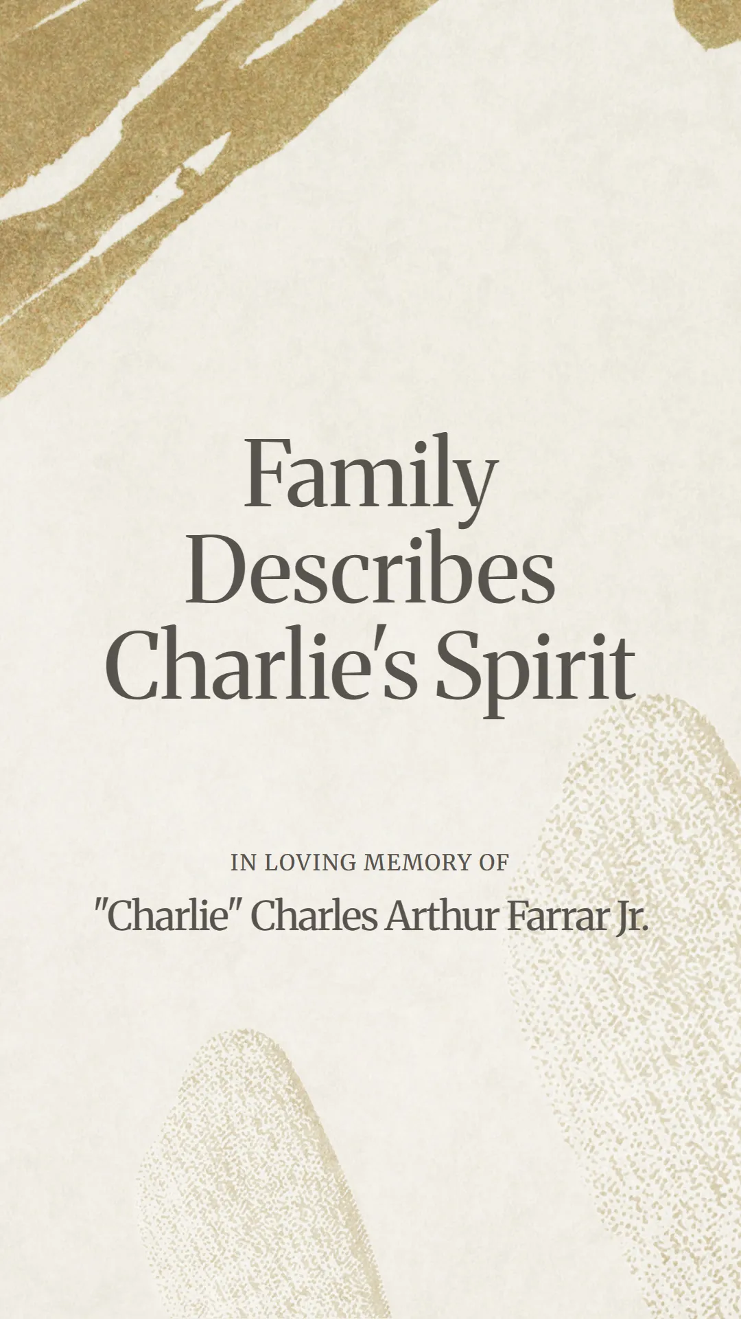 Family Describes Charlie's Spirit