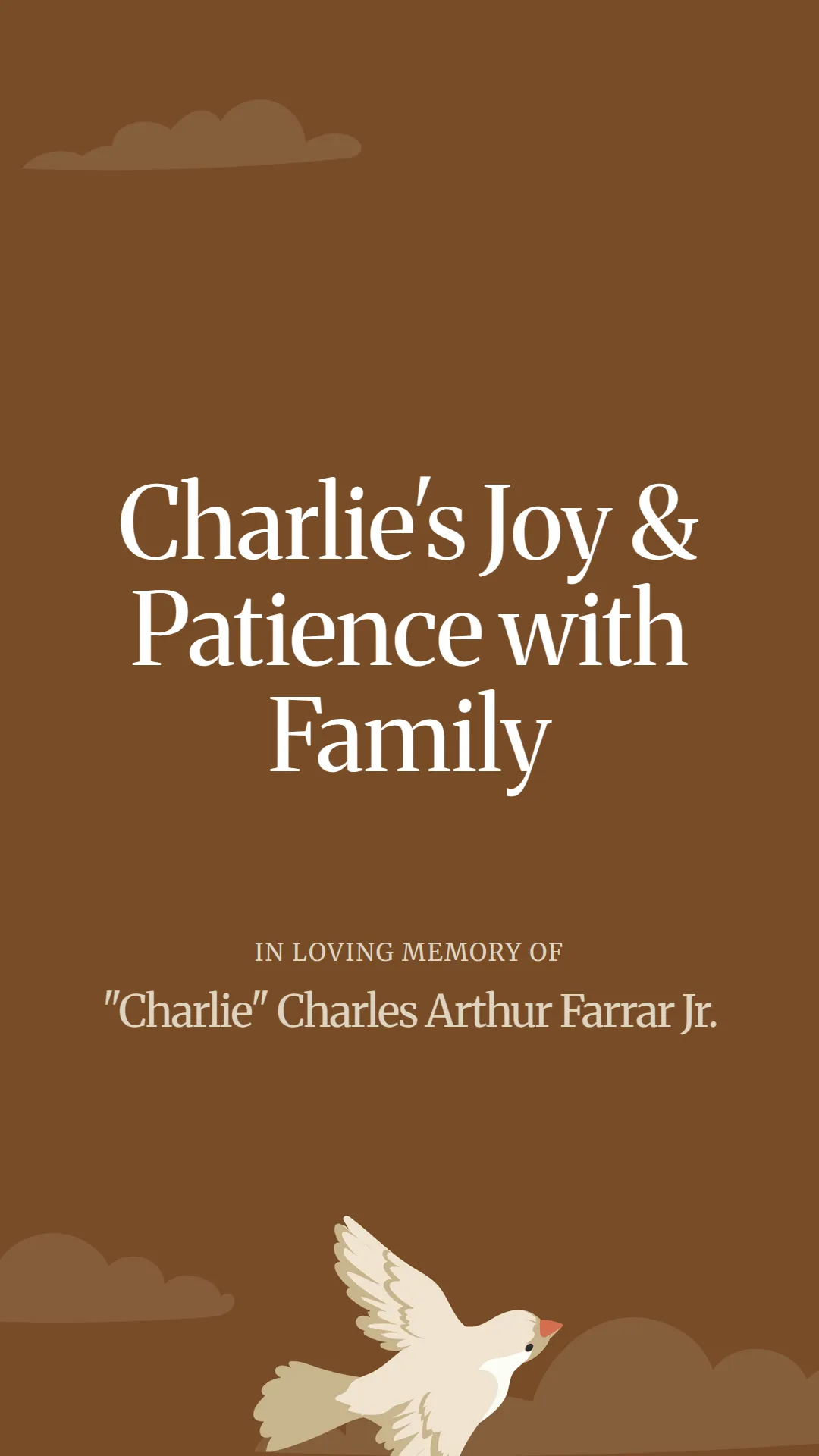 Charlie's Joy and Patience with Family