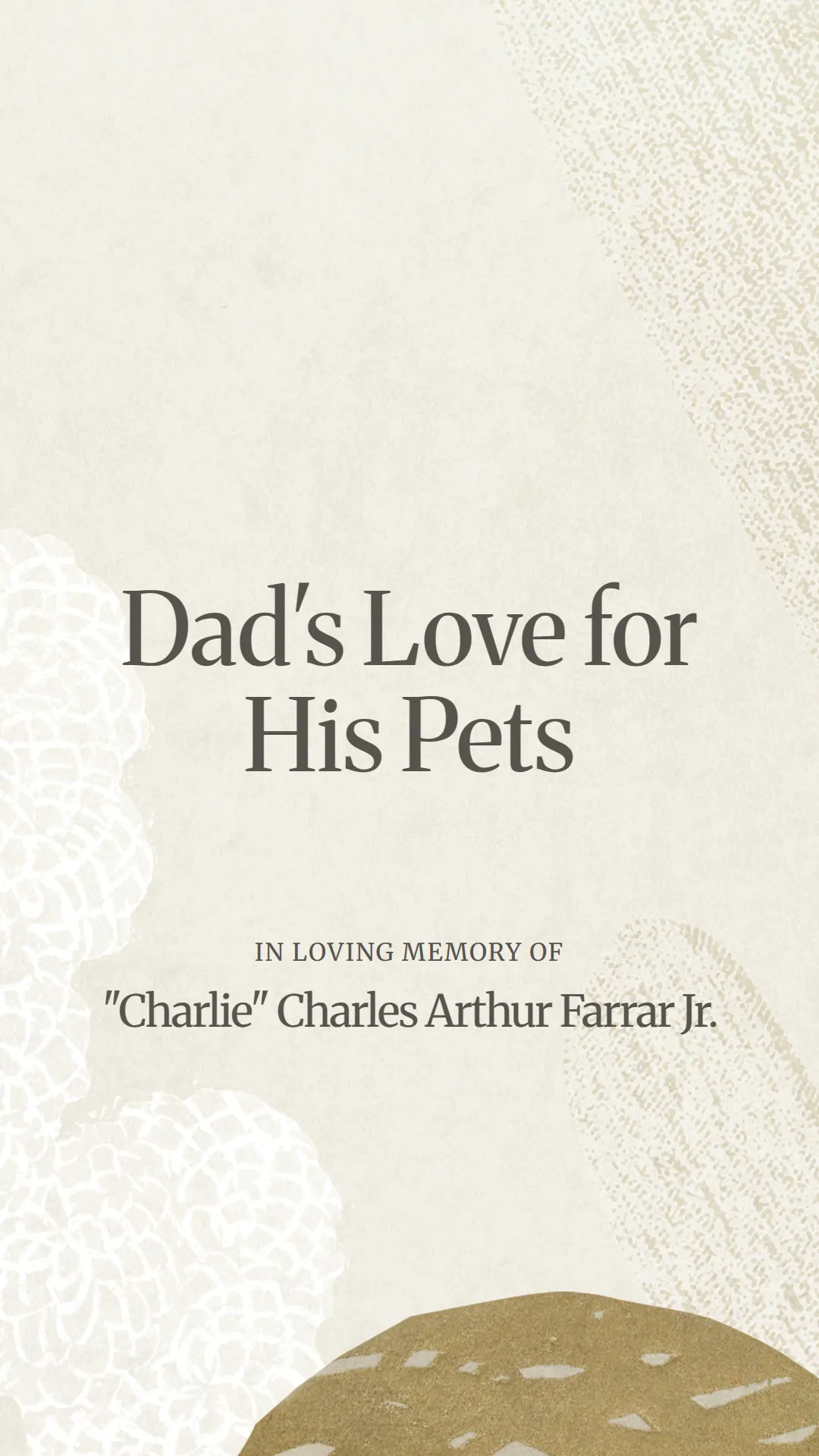 Dad's Love for His Pets