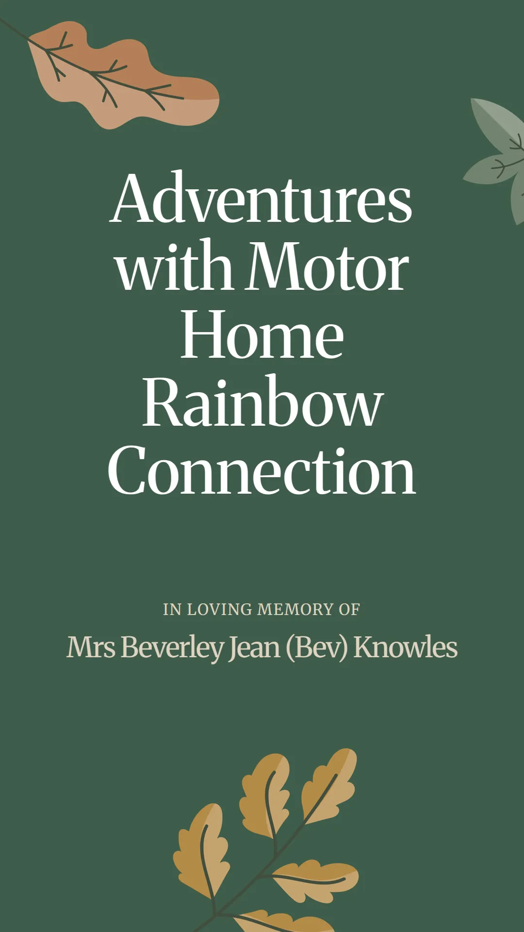 Adventures with Motor Home Rainbow Connection