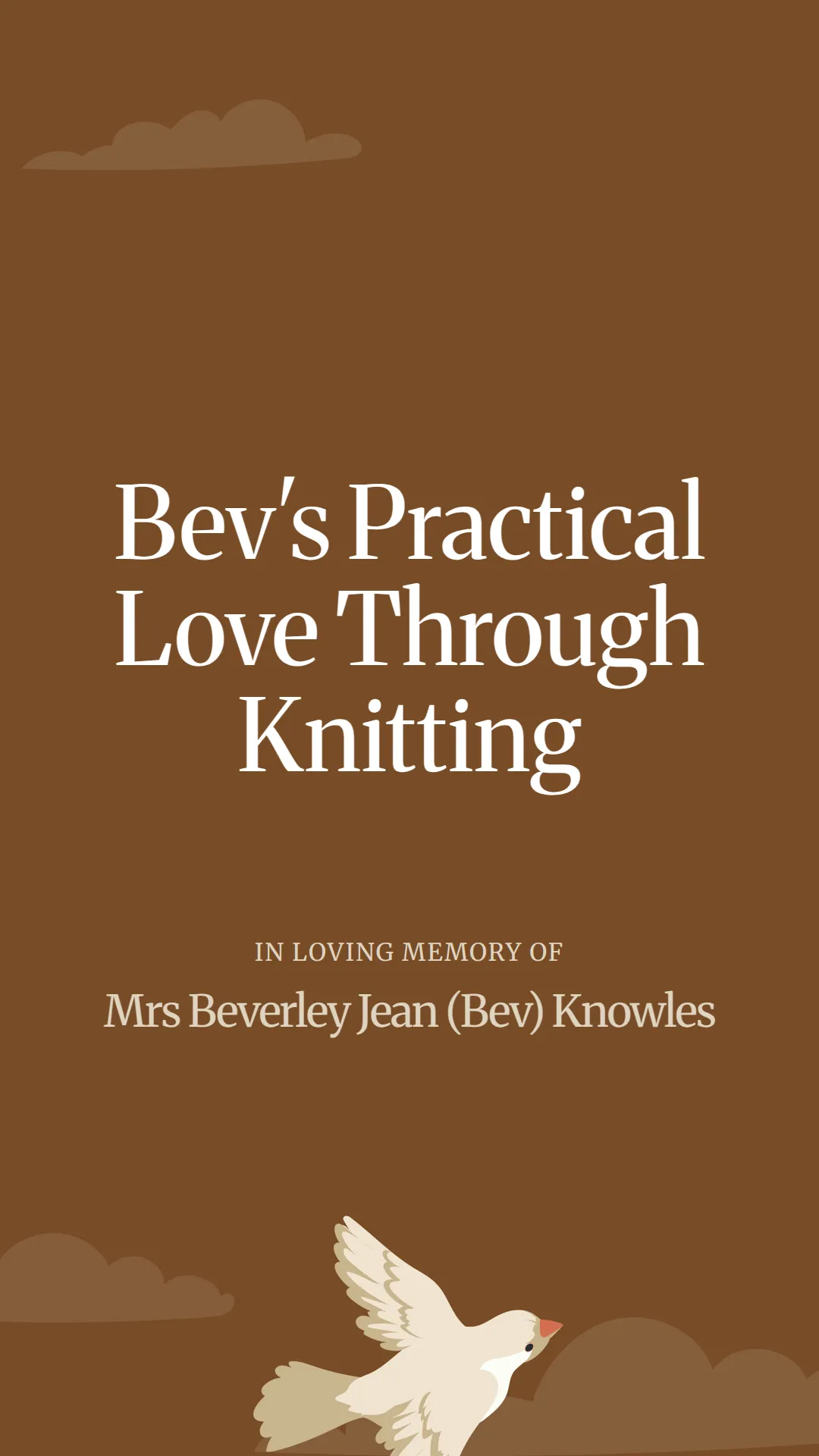 Bev's Practical Love Through Knitting