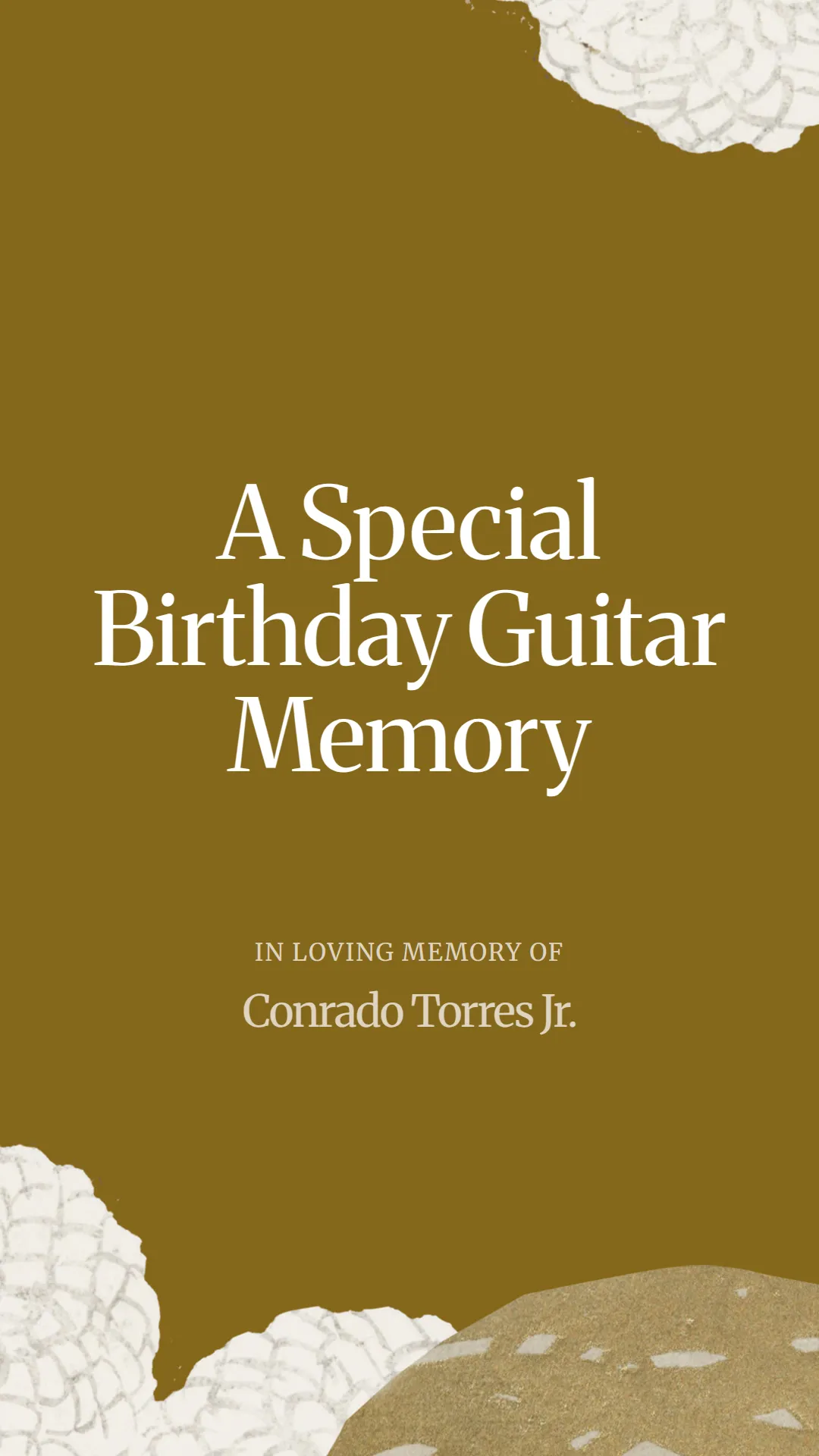 A Special Birthday Guitar Memory