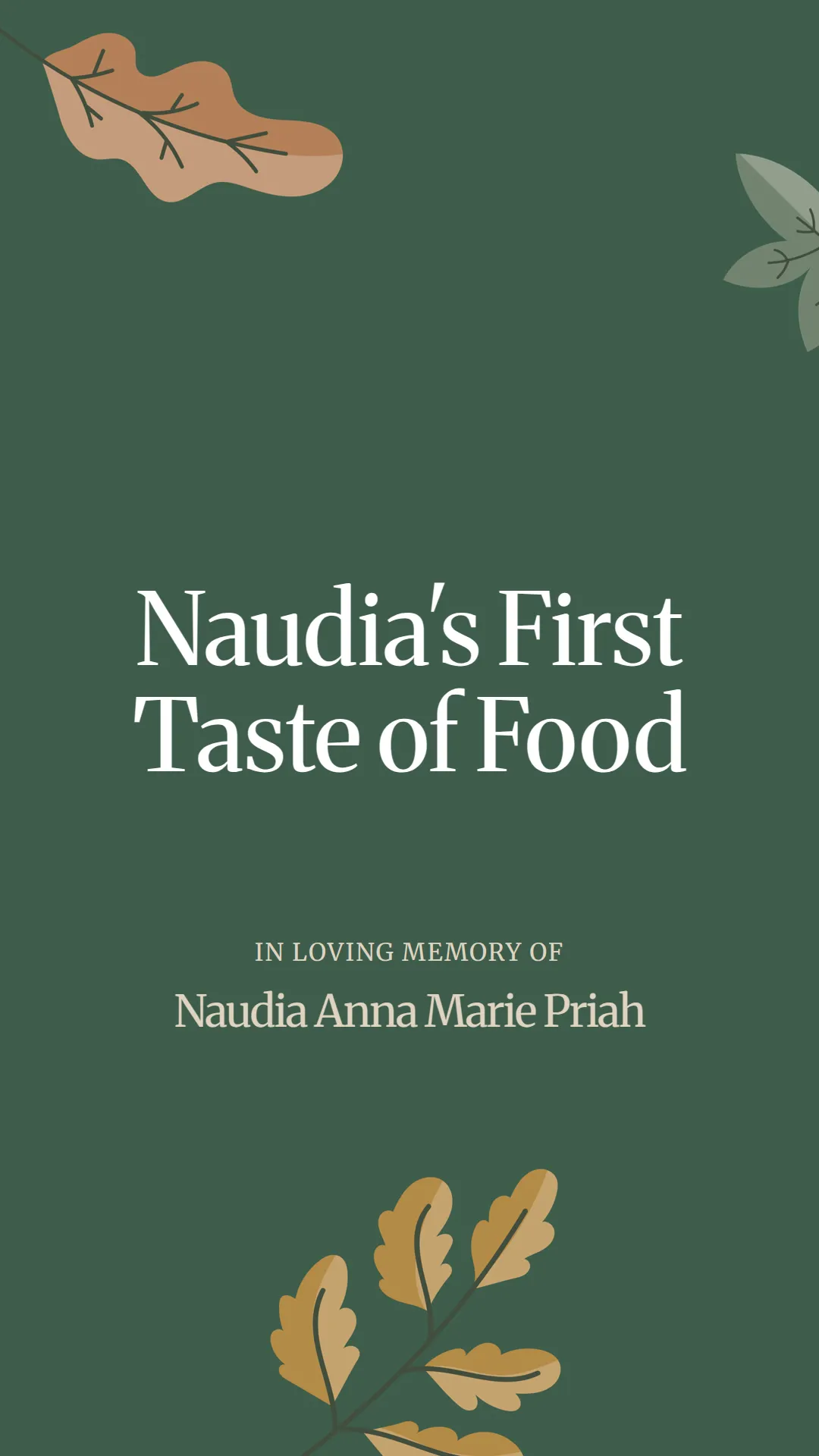 Naudia's First Taste of Food