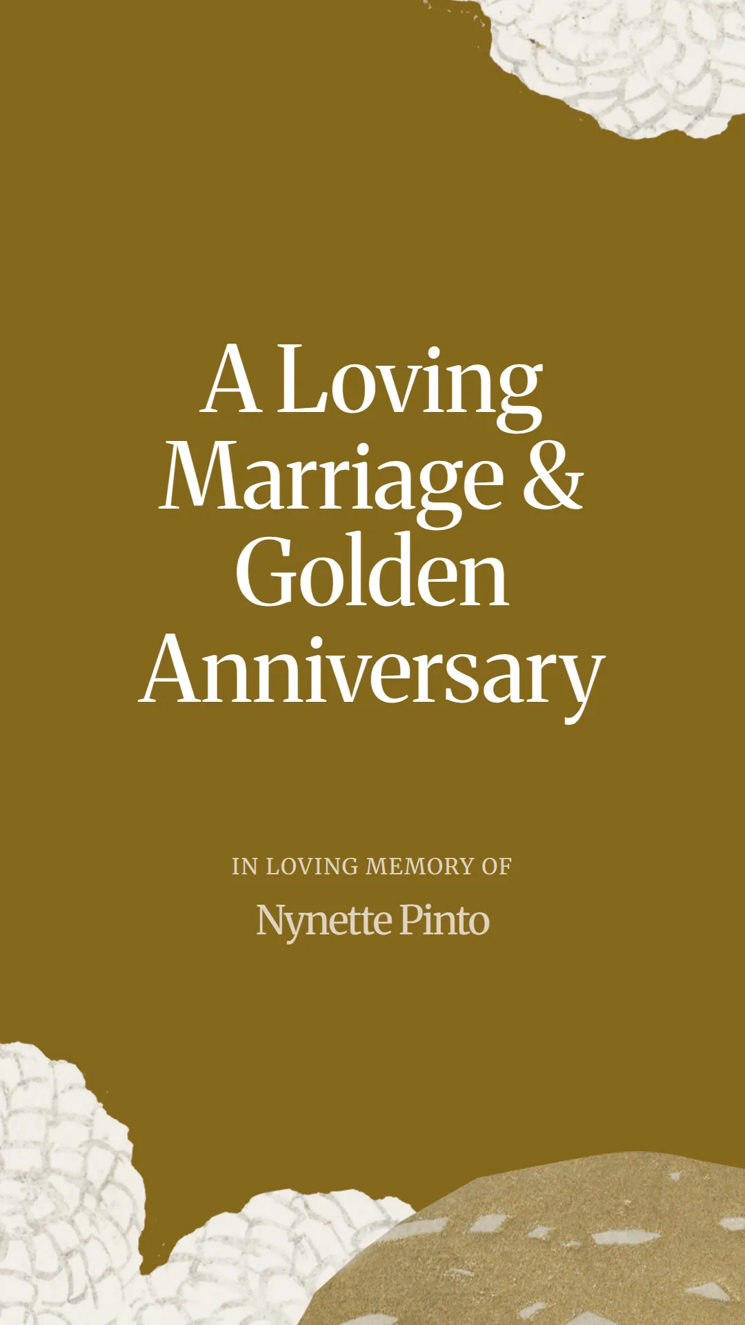 A Loving Marriage and Golden Anniversary