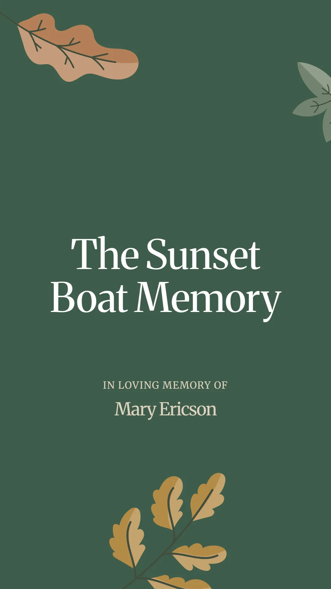 The Sunset Boat Memory