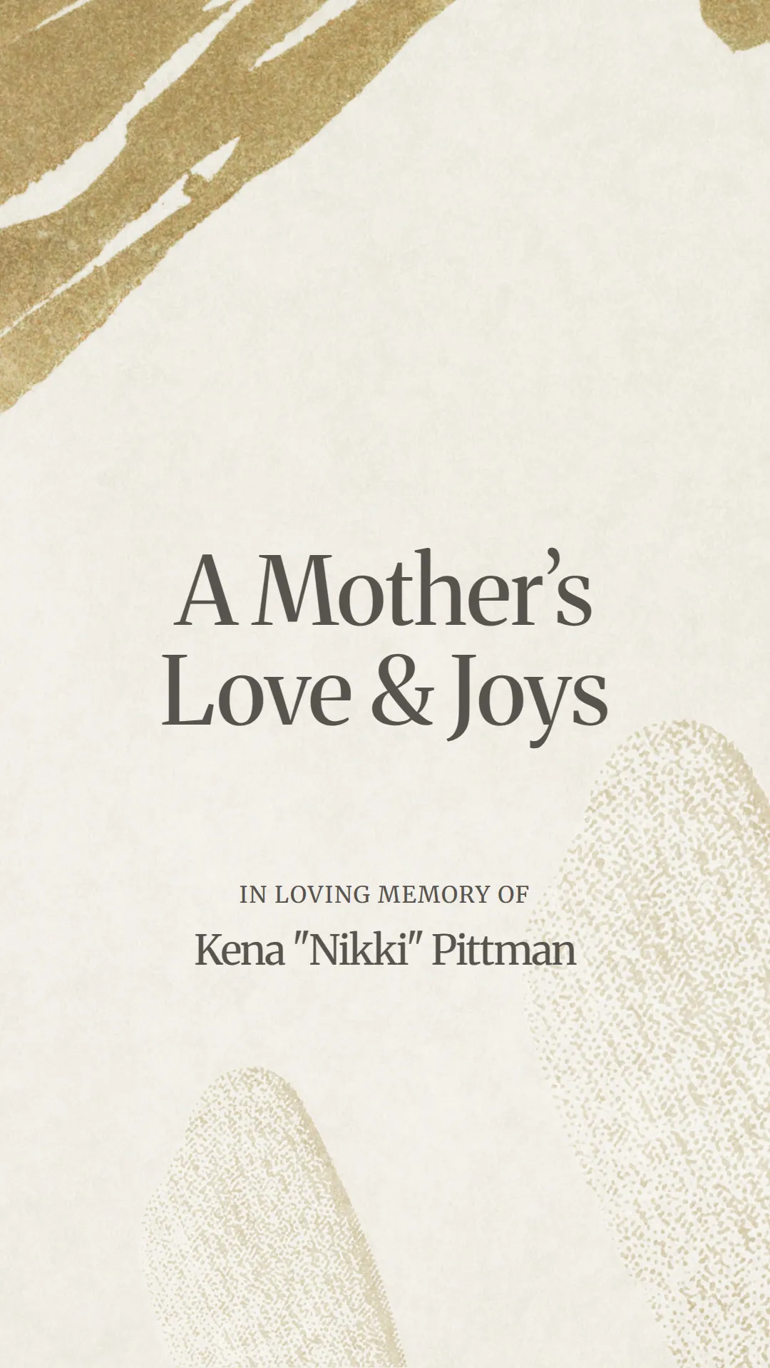 A Mother’s Love and Joys