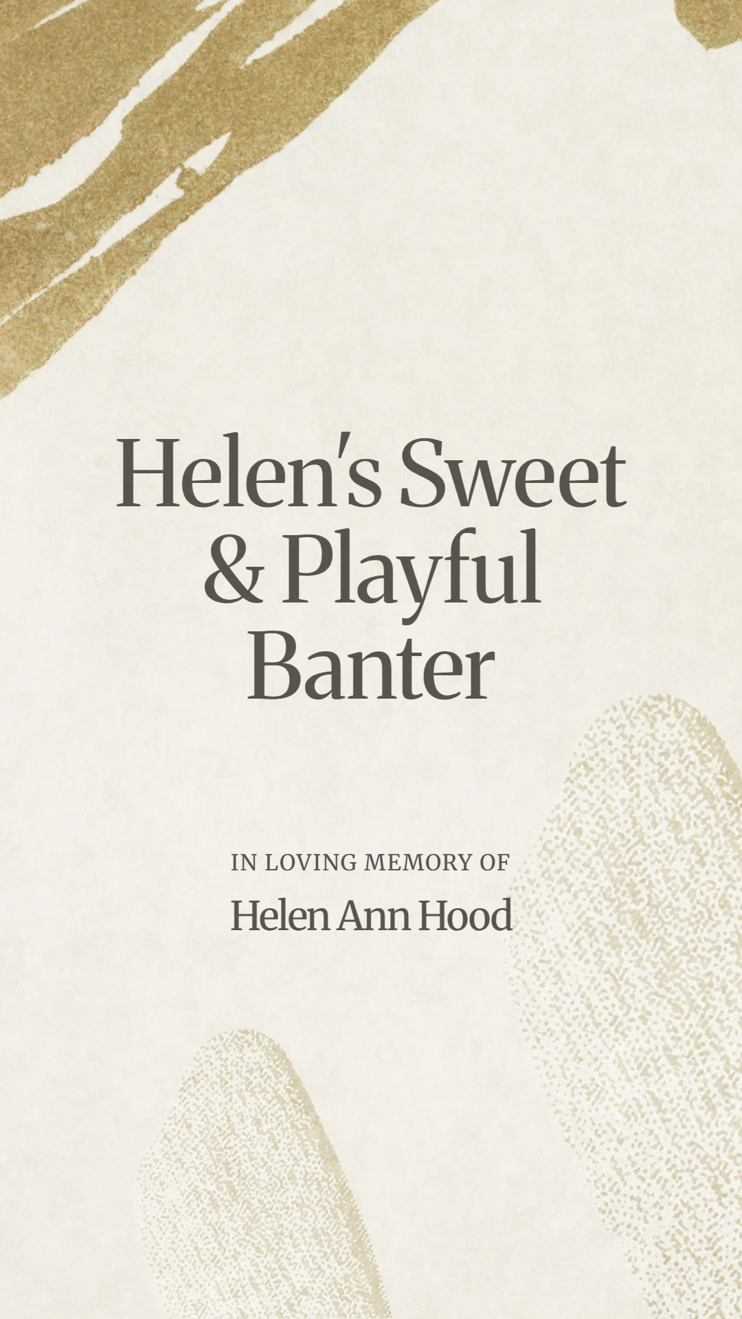 Helen's Sweet and Playful Banter