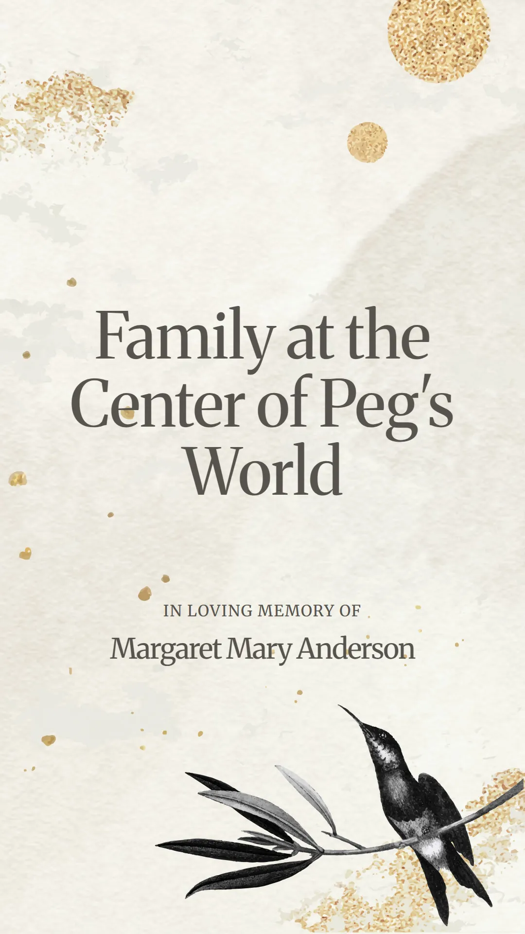 Family at the Center of Peg's World