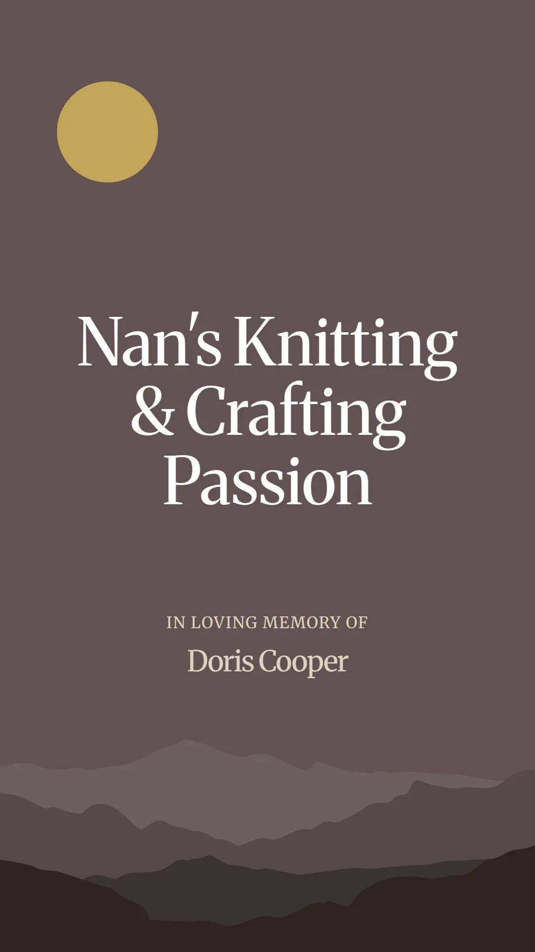 Nan's Knitting and Crafting Passion
