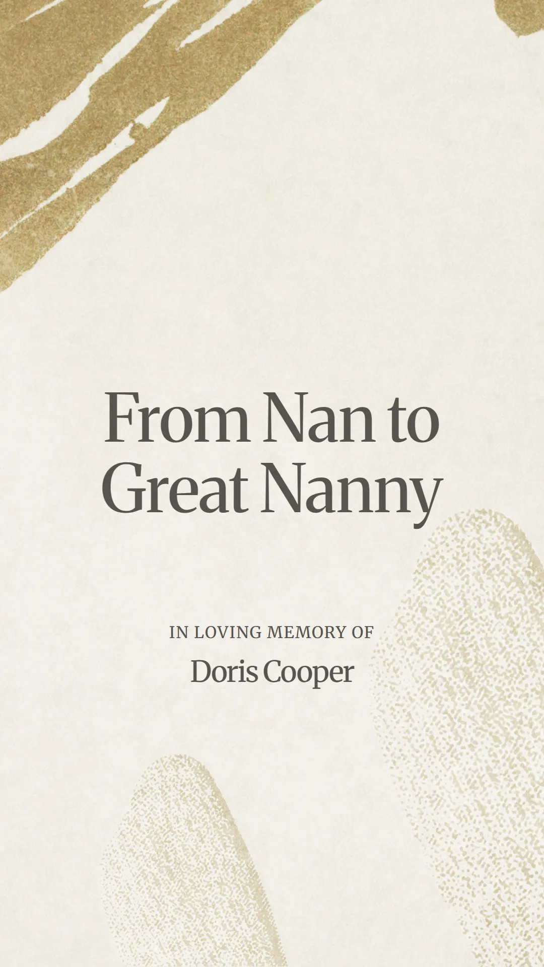 From Nan to Great Nanny