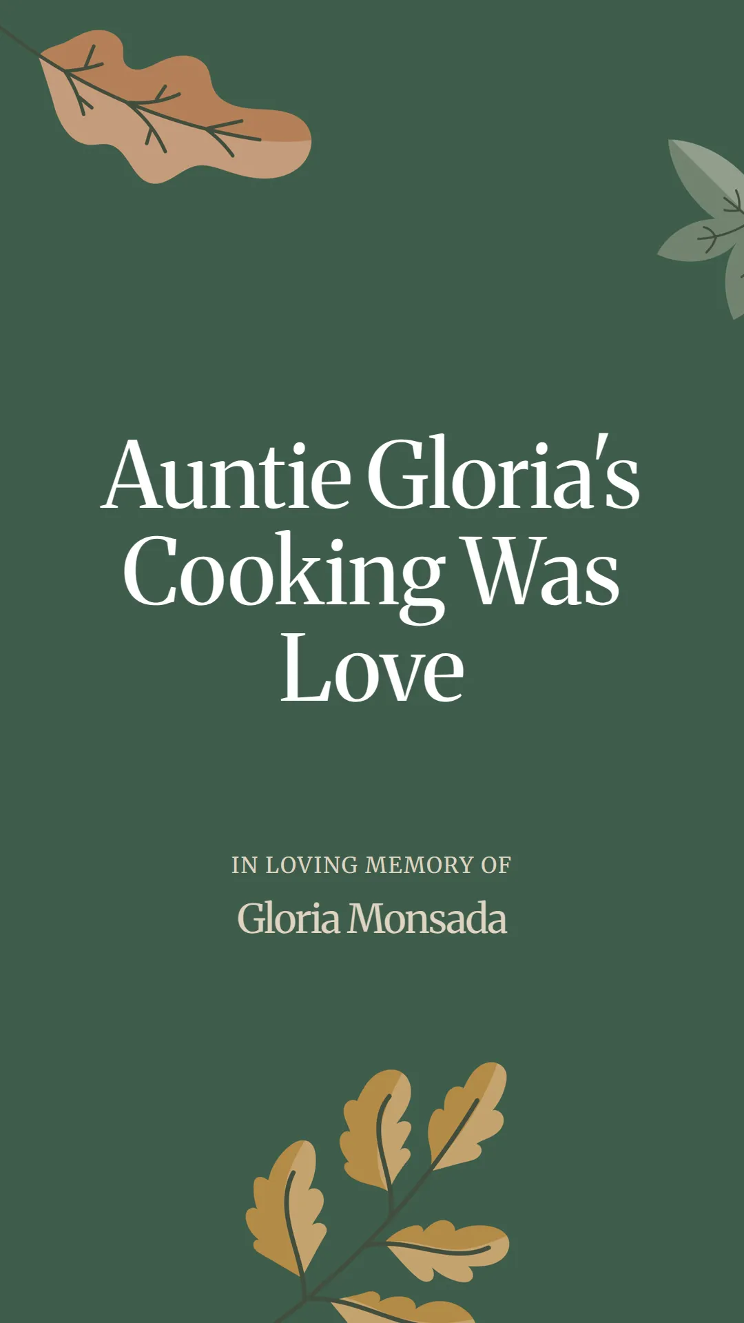 Auntie Gloria's Cooking Was Love