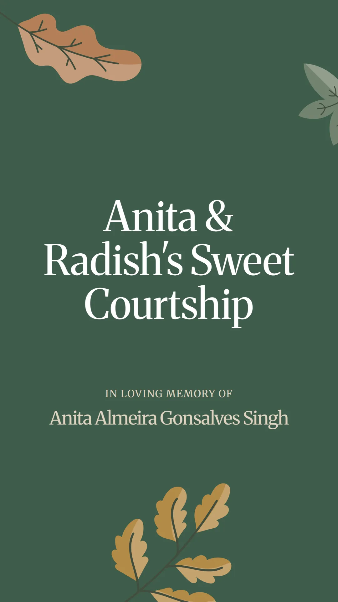 Anita and Radish's Sweet Courtship