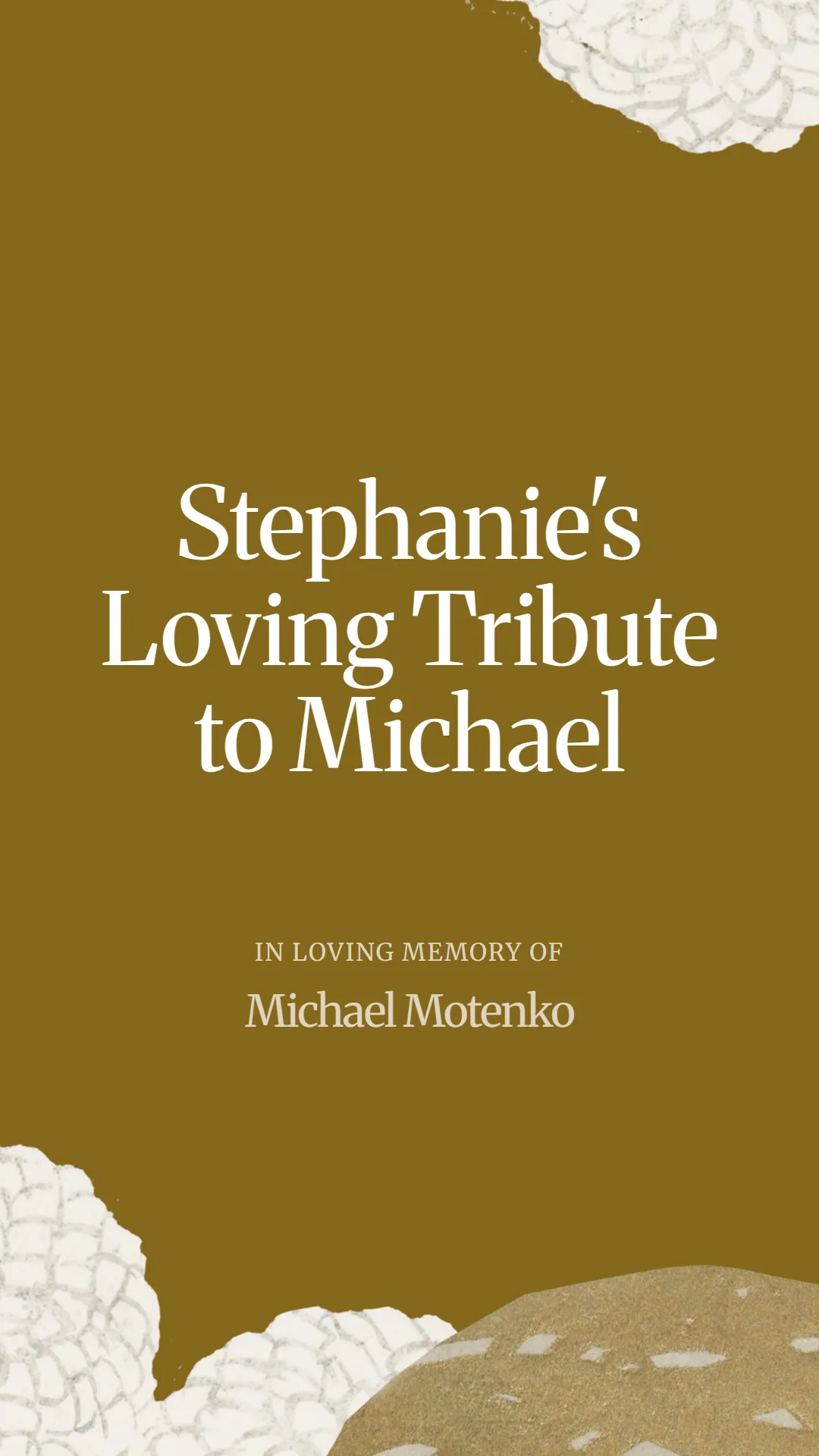 Stephanie's Loving Tribute to Michael