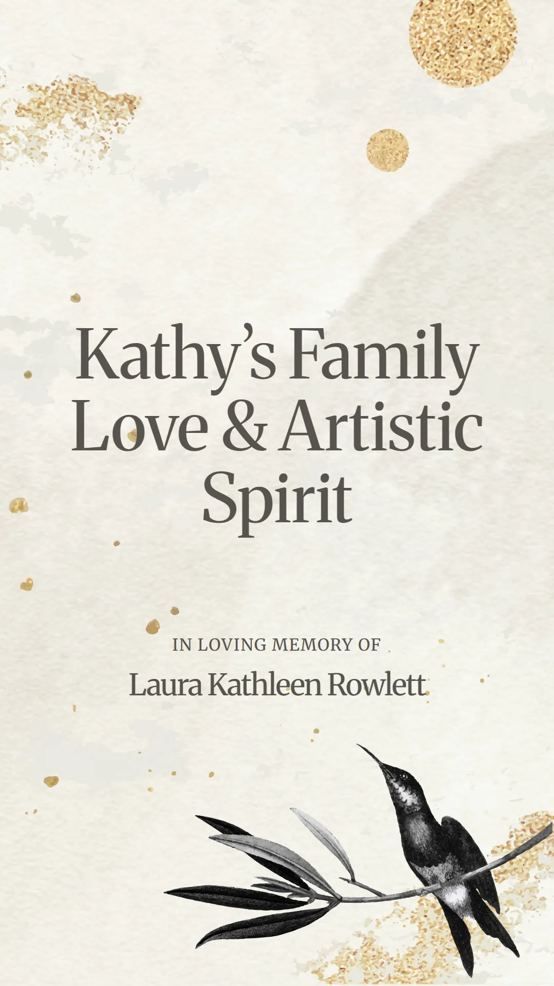 Kathy’s Family Love and Artistic Spirit