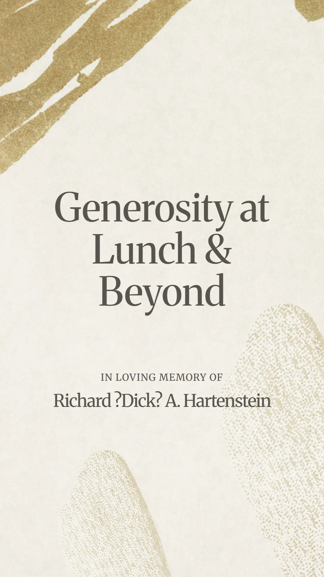 Generosity at Lunch and Beyond