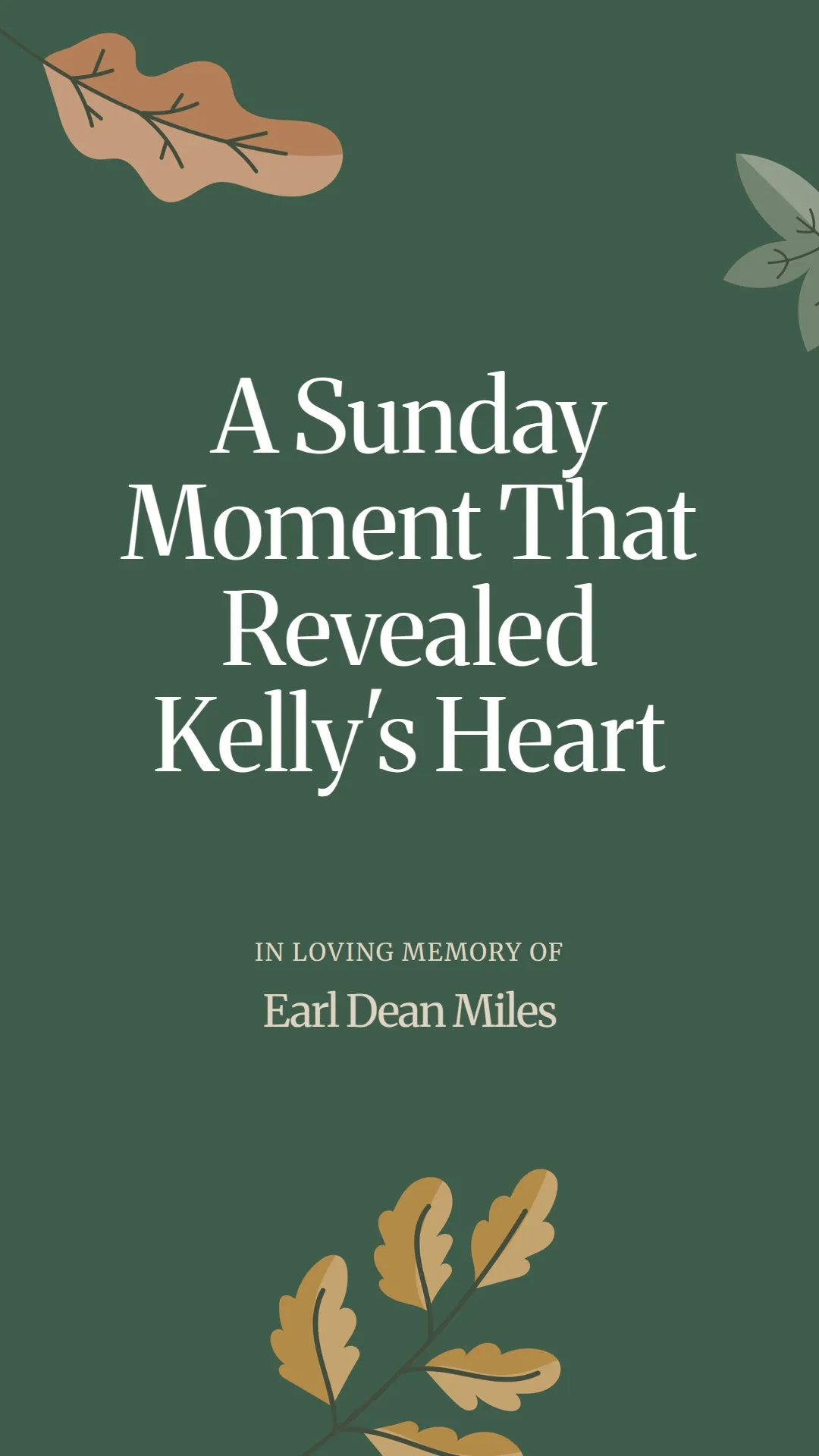 A Sunday Moment That Revealed Kelly's Heart