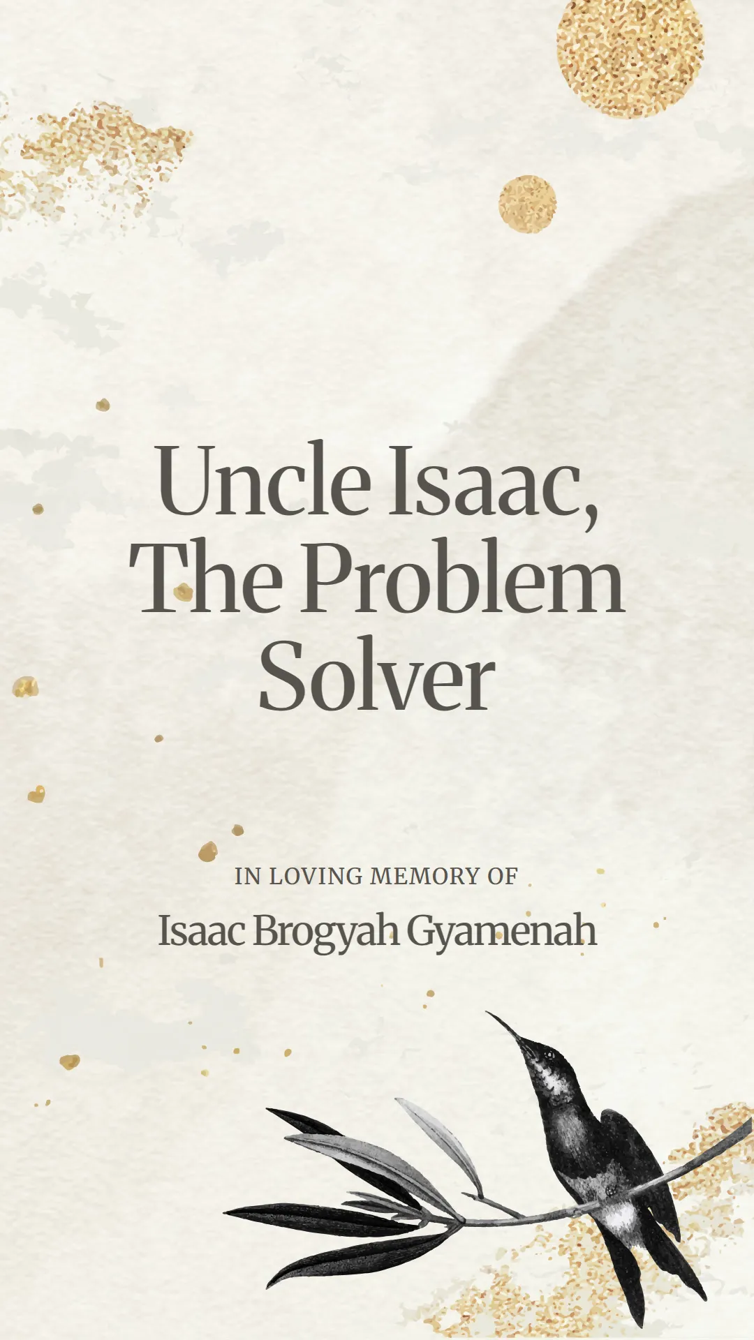Uncle Isaac, The Problem Solver