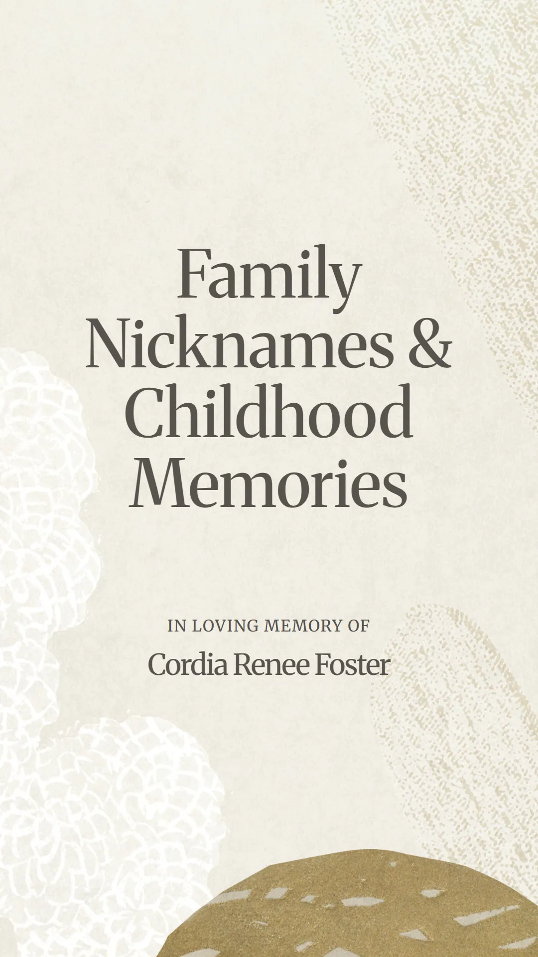 Family Nicknames and Childhood Memories