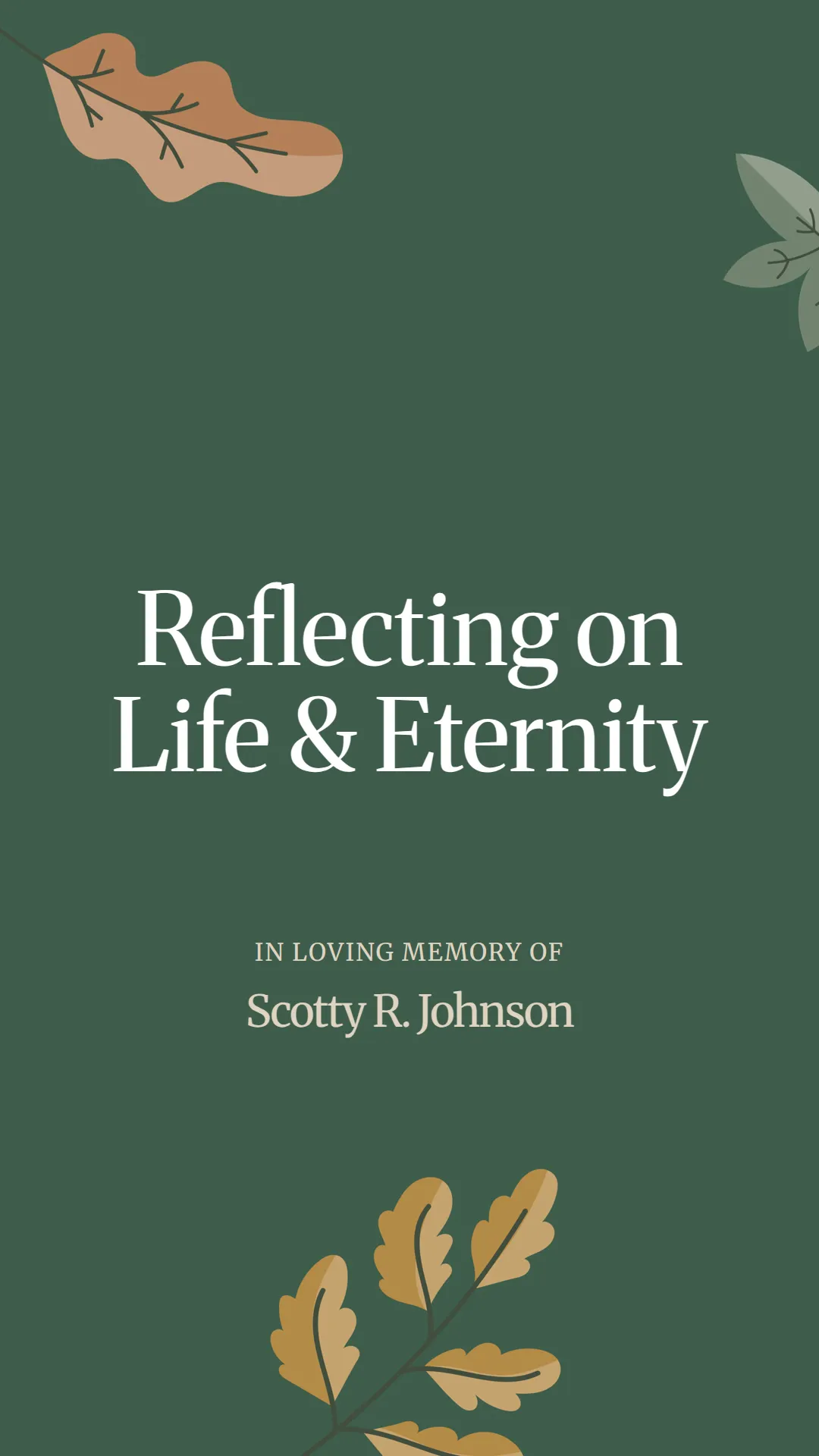 Reflecting on Life and Eternity