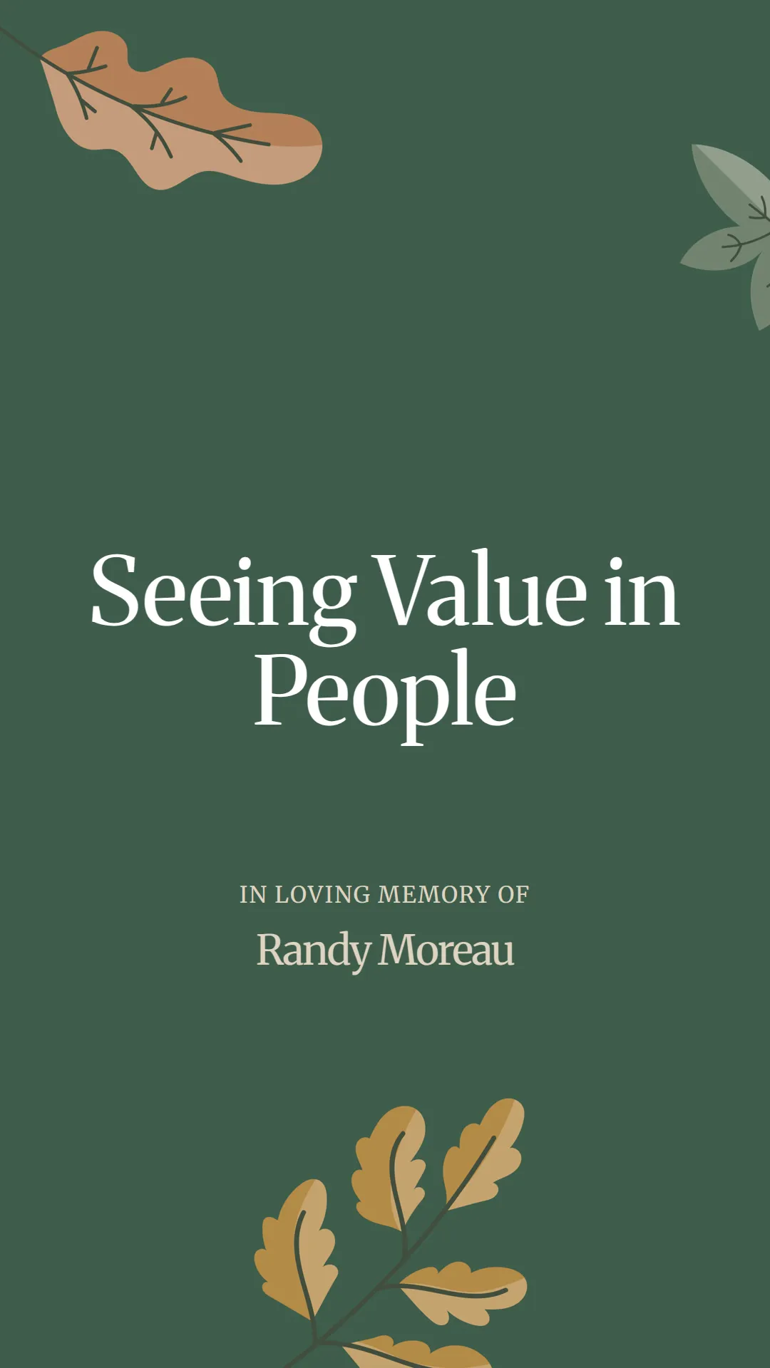 Seeing Value in People