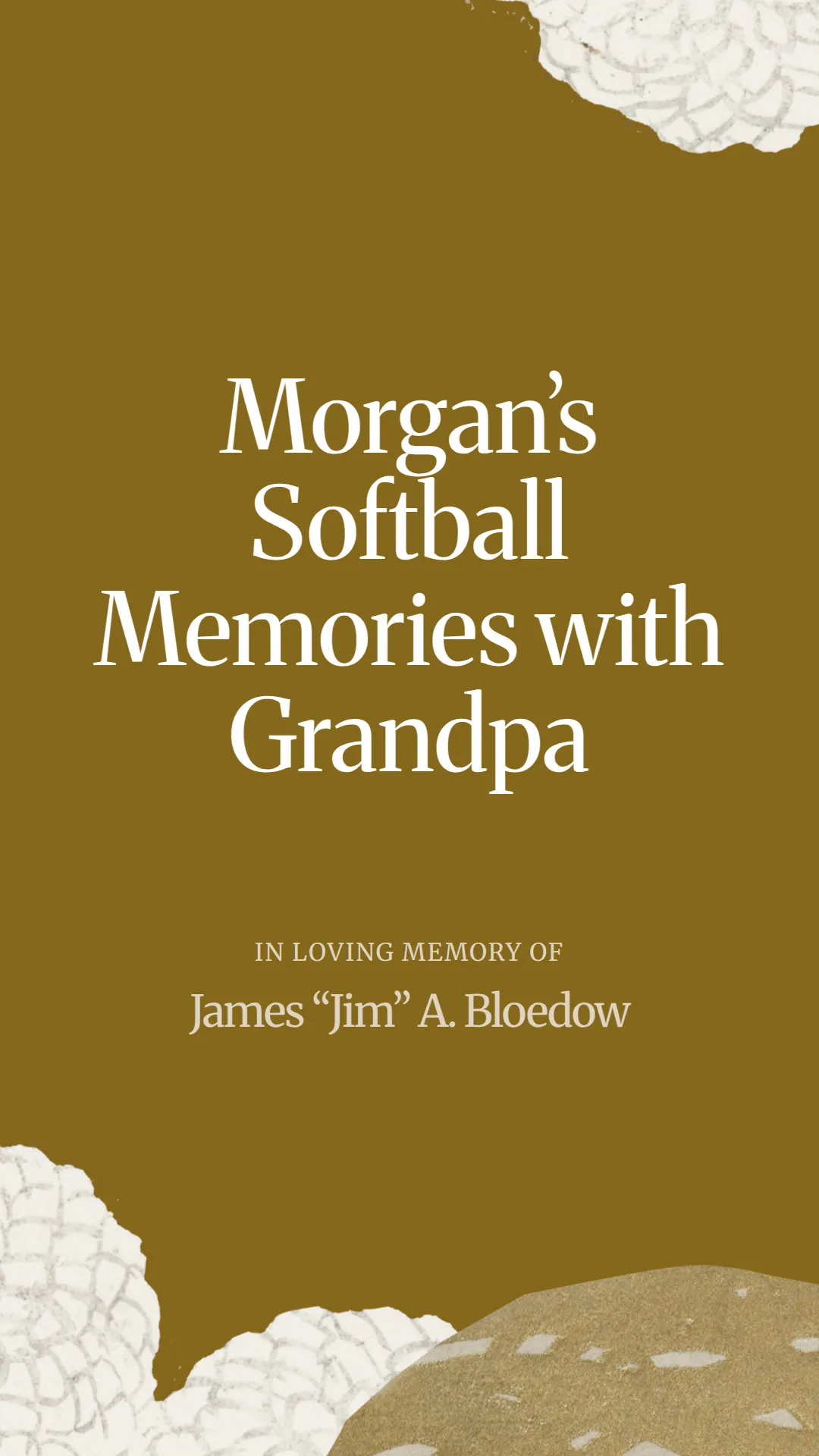Morgan’s Softball Memories with Grandpa