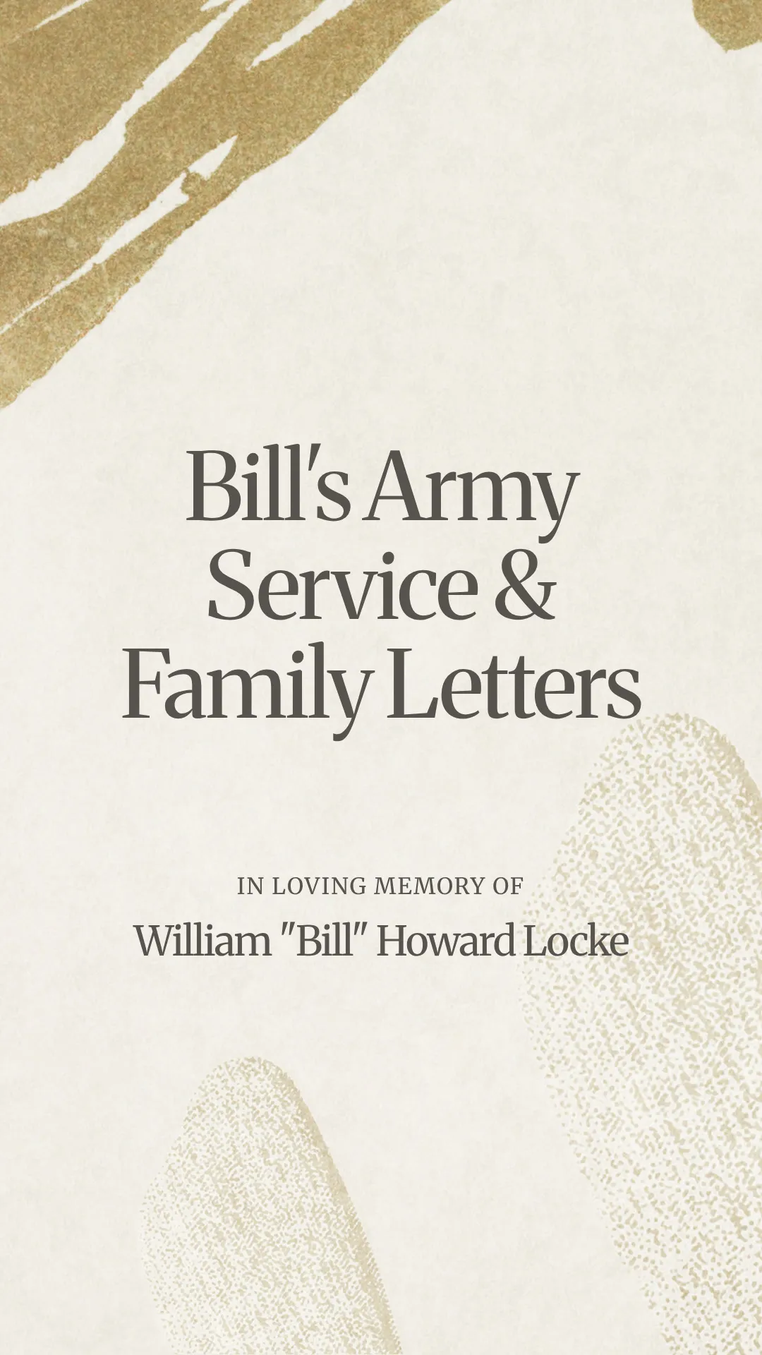 Bill's Army Service and Family Letters