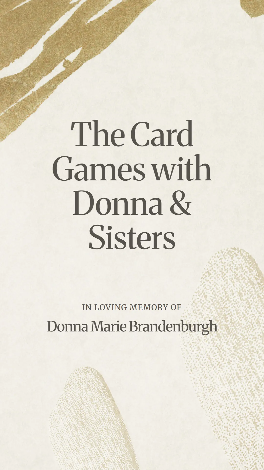 The Card Games with Donna and Sisters
