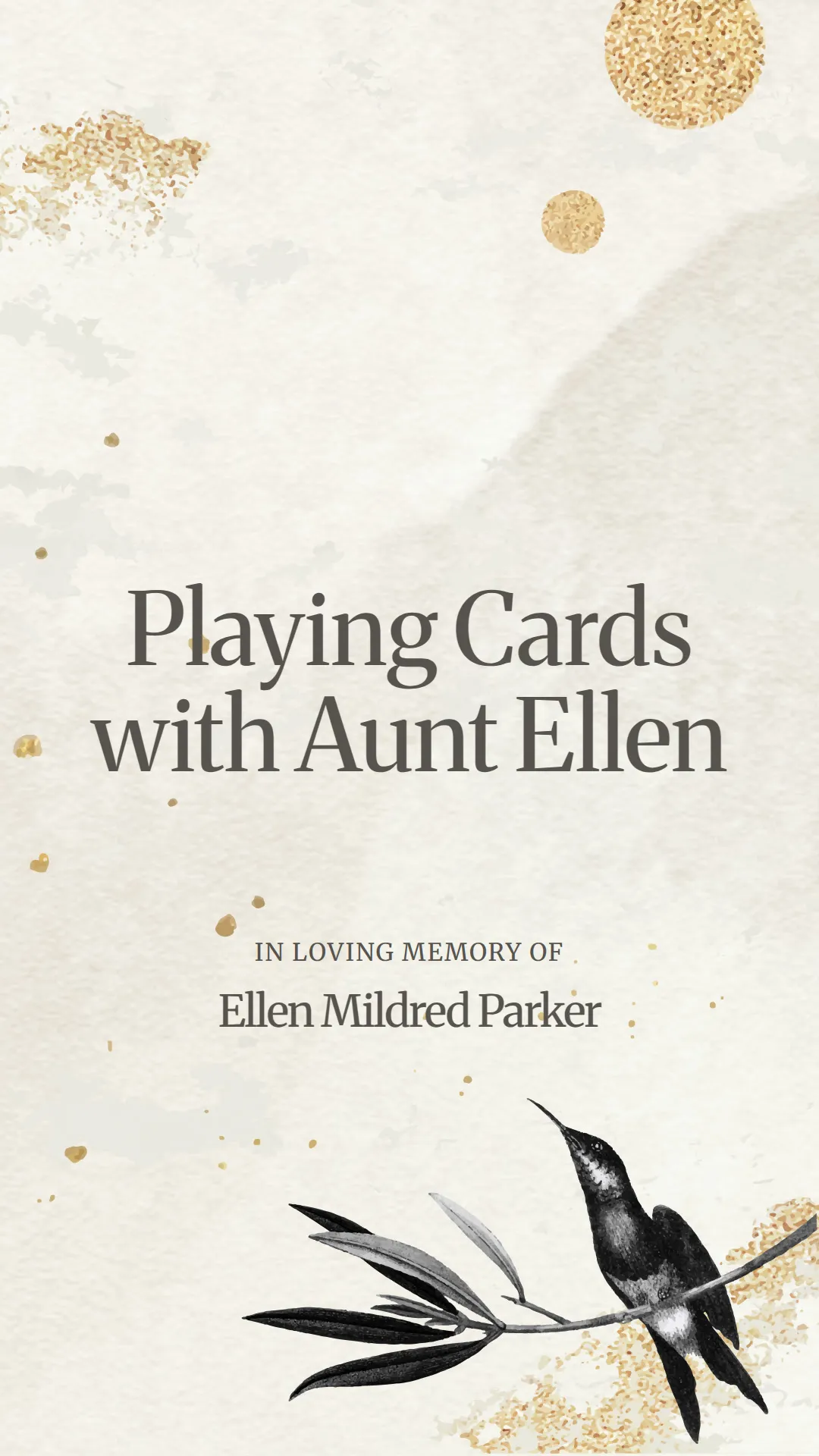 Playing Cards with Aunt Ellen