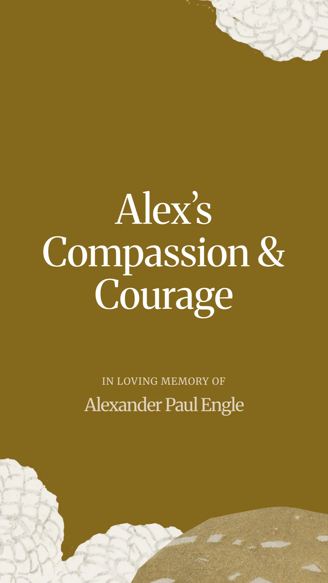 Alex’s Compassion and Courage