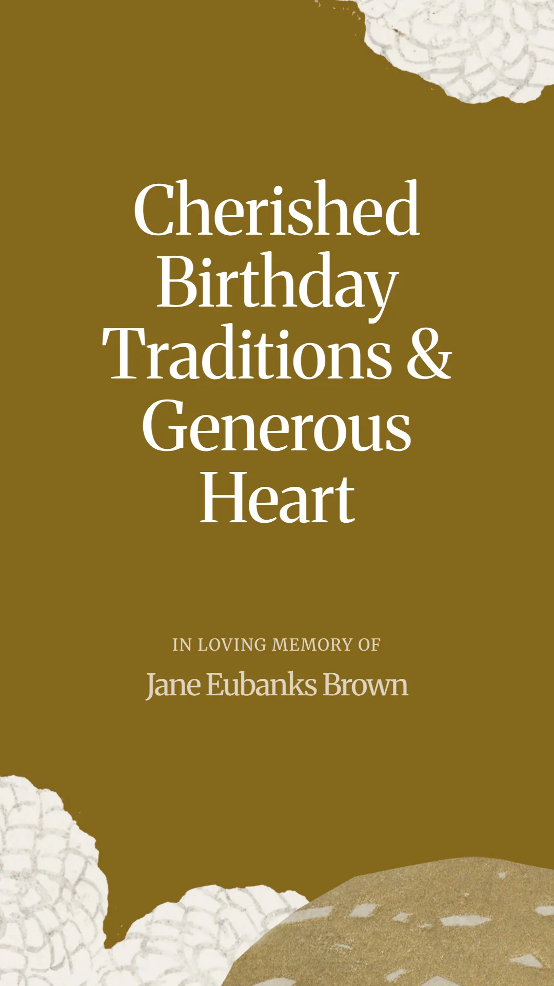 Cherished Birthday Traditions and Generous Heart