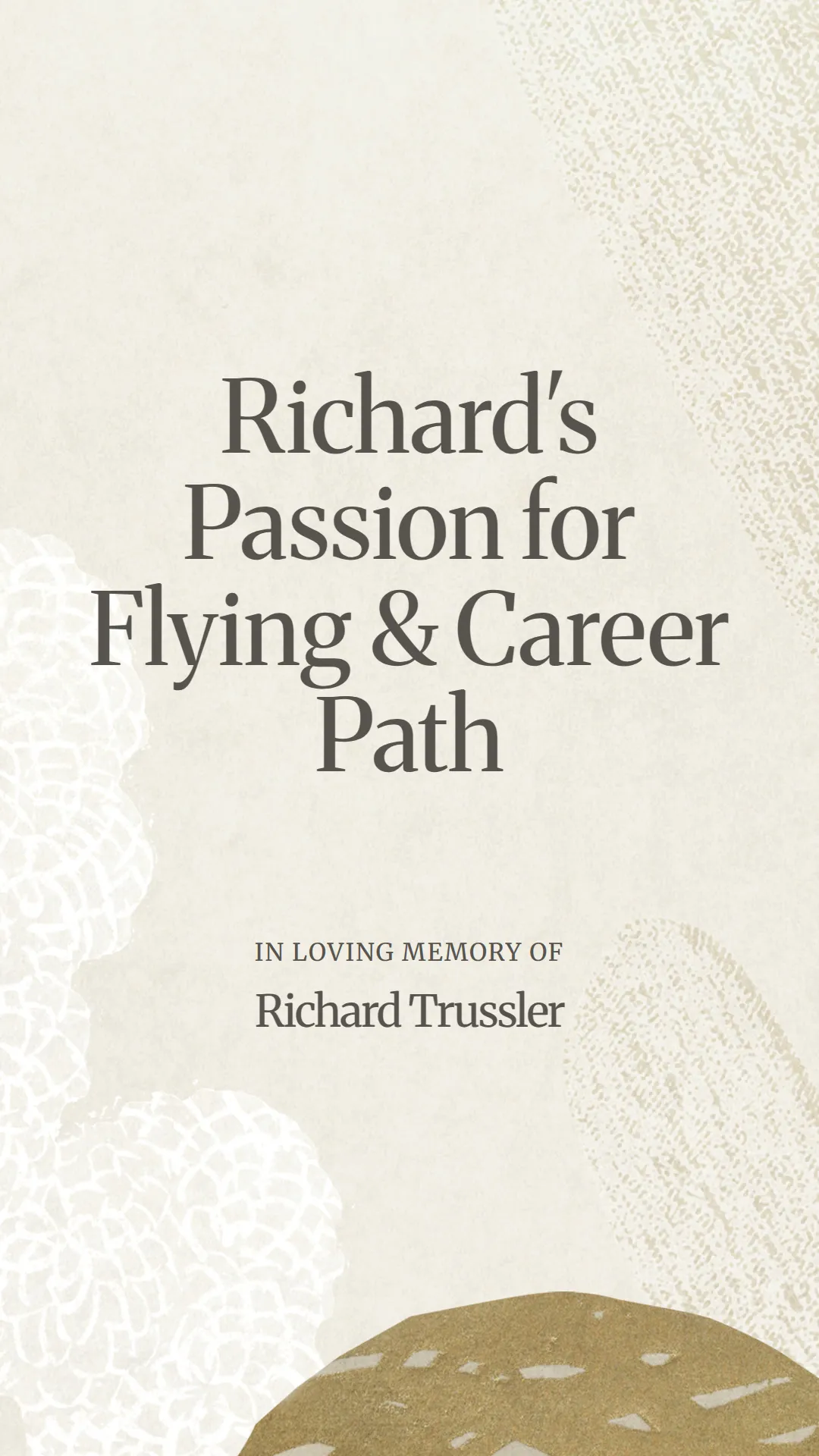 Richard's Passion for Flying and Career Path