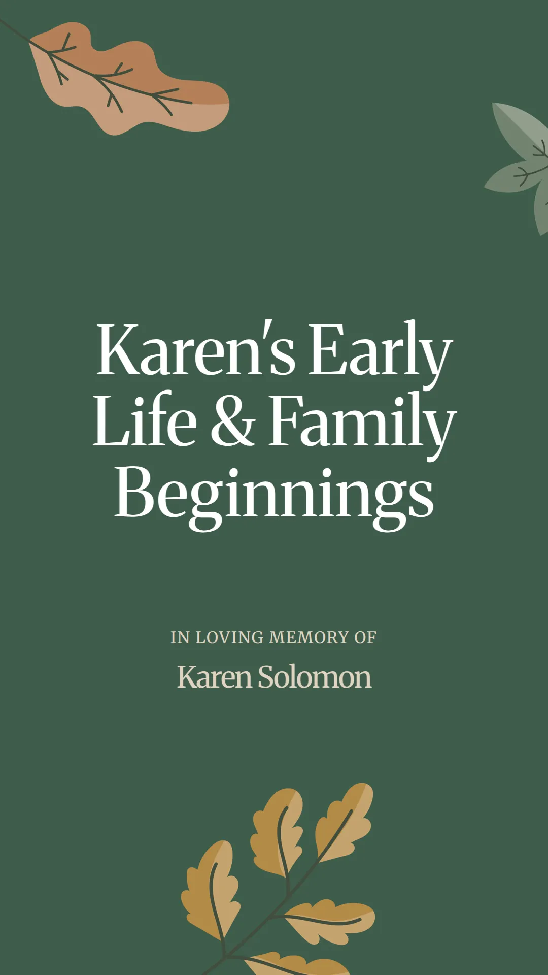 Karen's Early Life and Family Beginnings