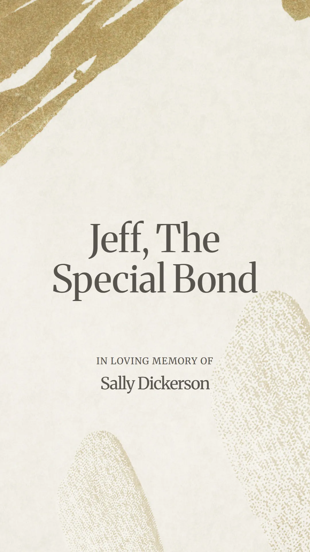Jeff, The Special Bond