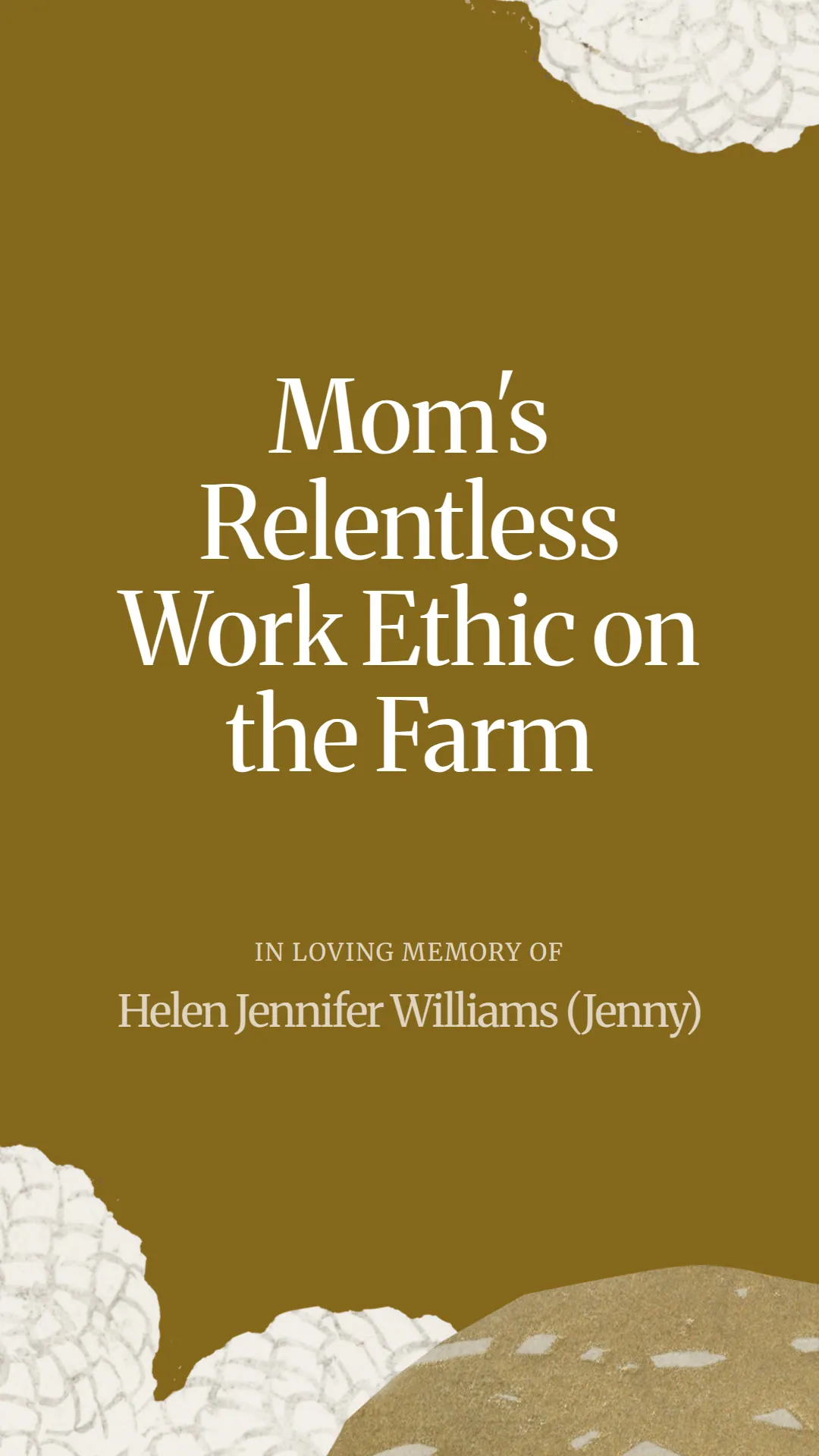 Mom's Relentless Work Ethic on the Farm