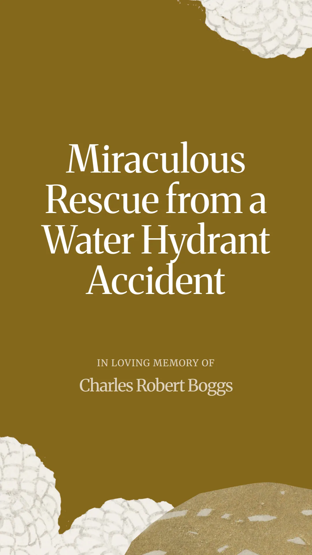 Miraculous Rescue from a Water Hydrant Accident