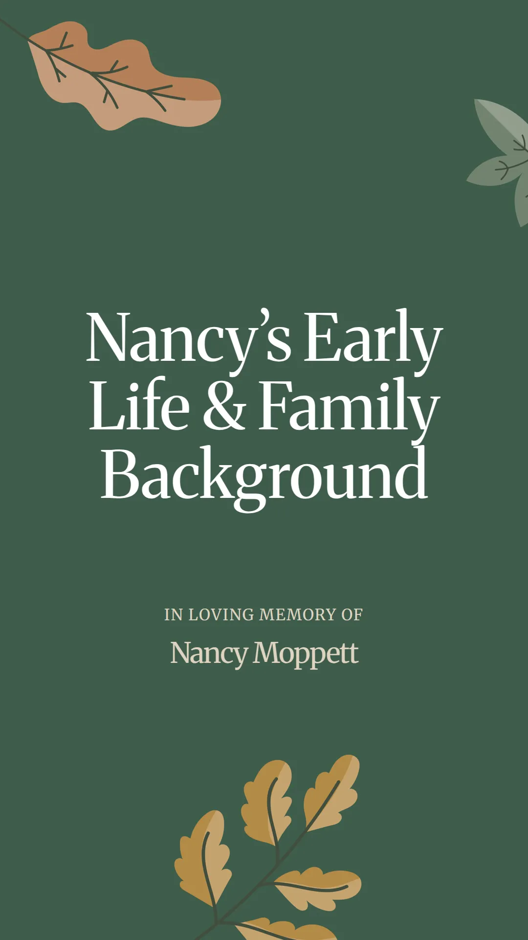 Nancy’s Early Life and Family Background