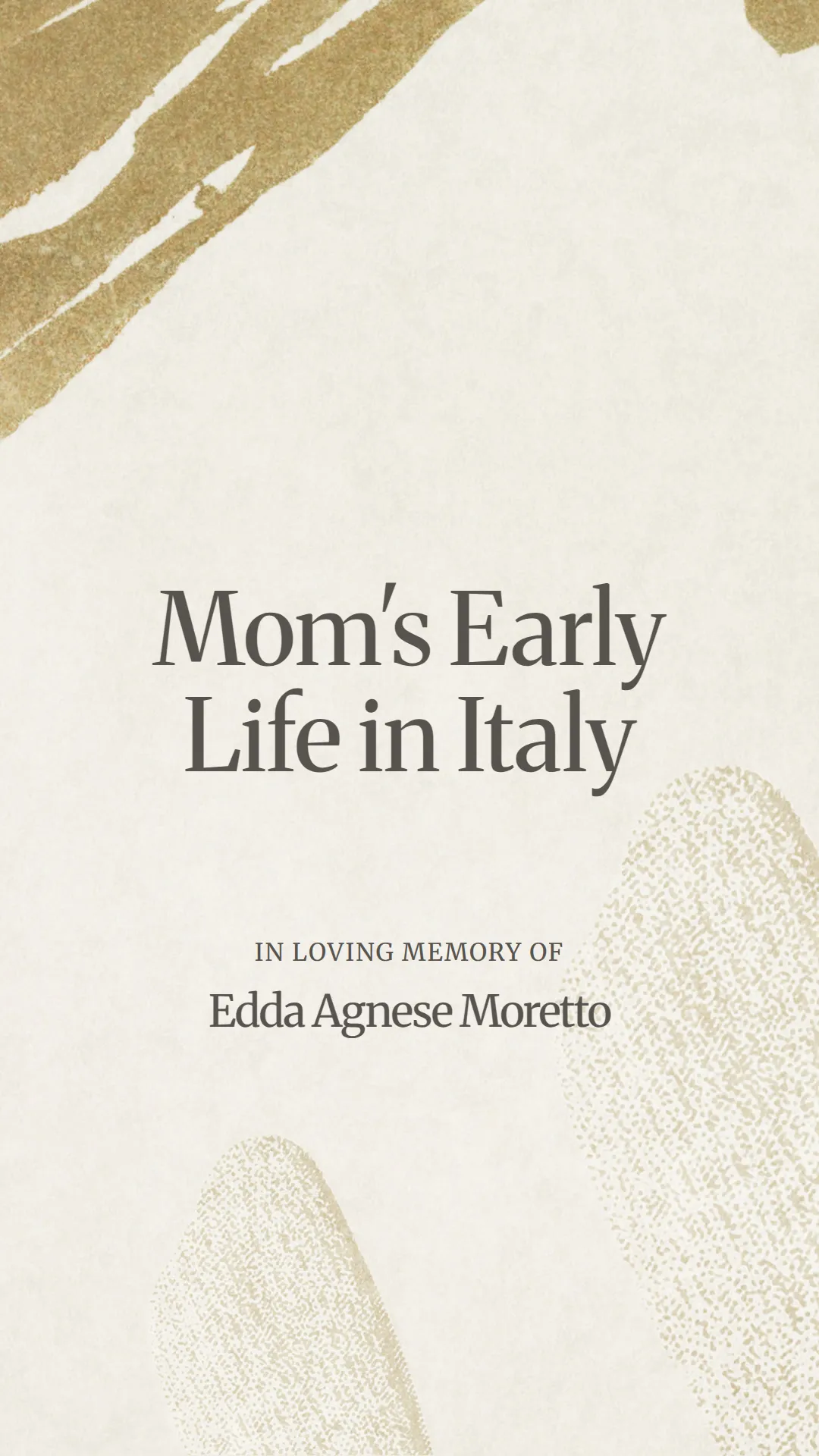 Mom's Early Life in Italy