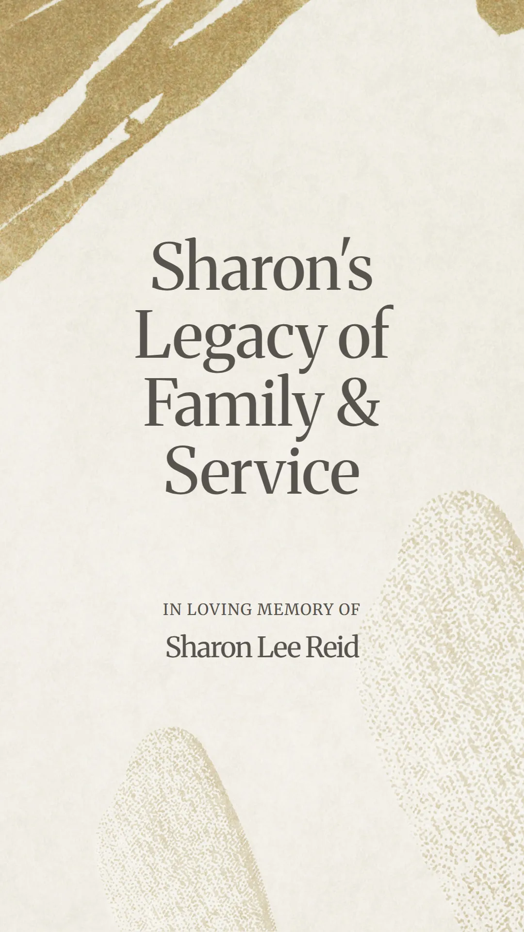 Sharon's Legacy of Family and Service