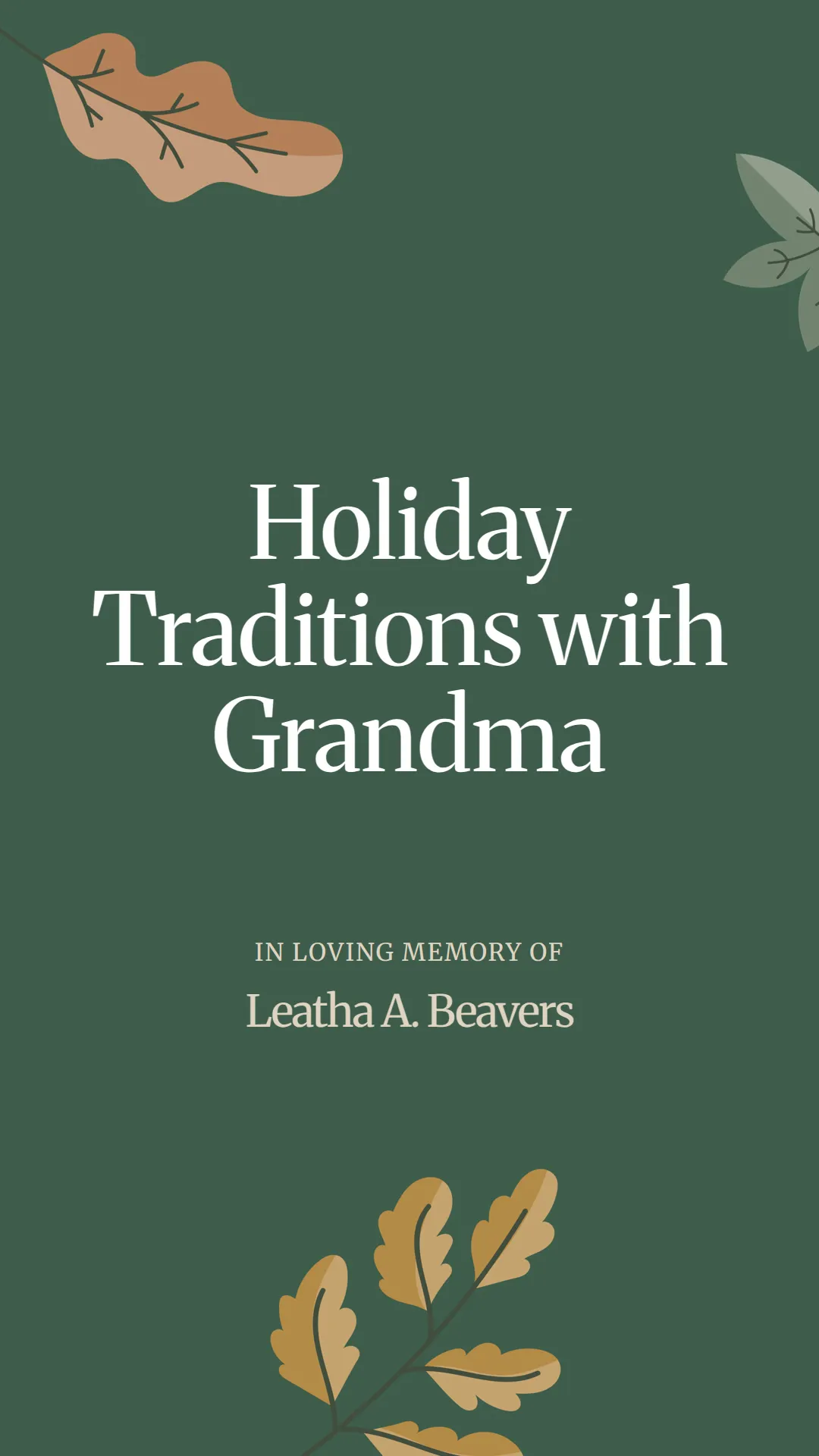 Holiday Traditions with Grandma