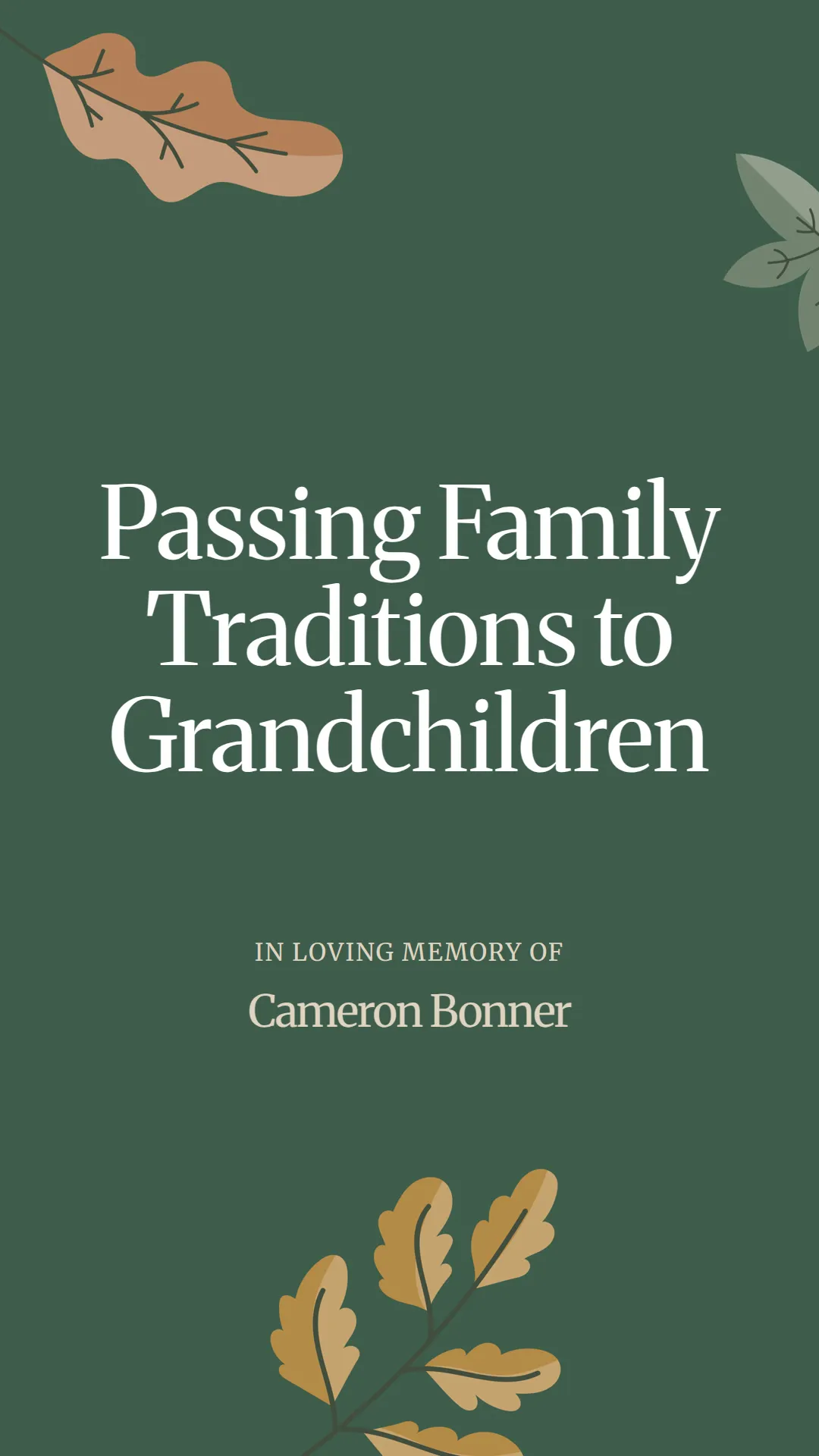 Passing Family Traditions to Grandchildren