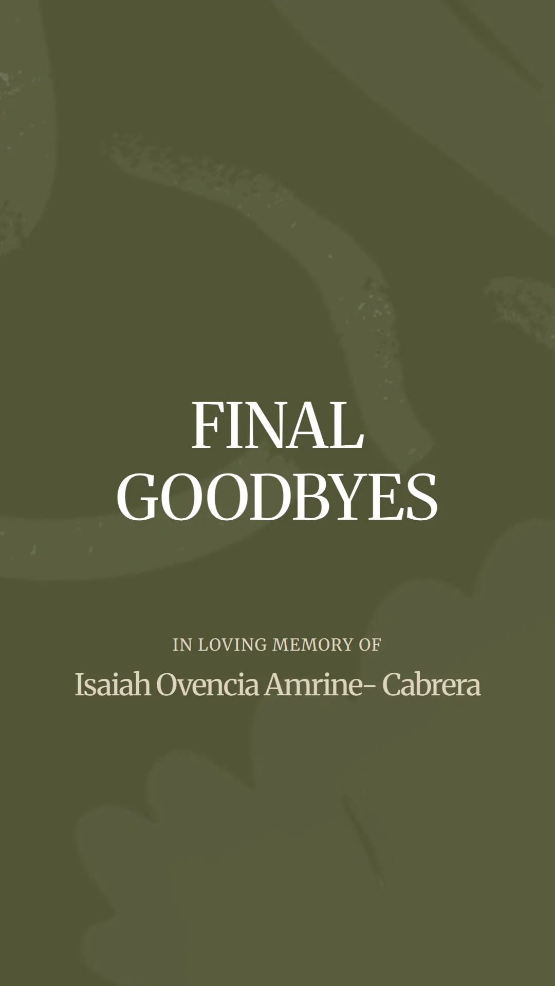 A Heartfelt Farewell to Isaiah Amrine-Cabrera