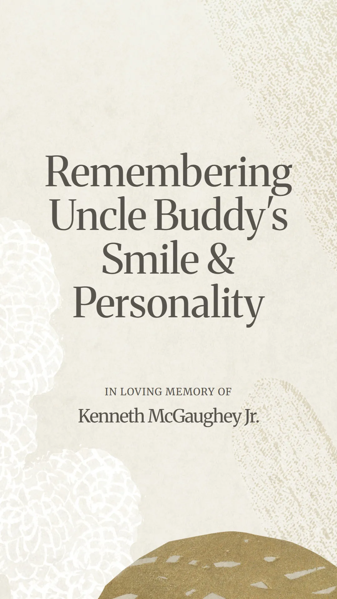 Remembering Uncle Buddy's Smile and Personality