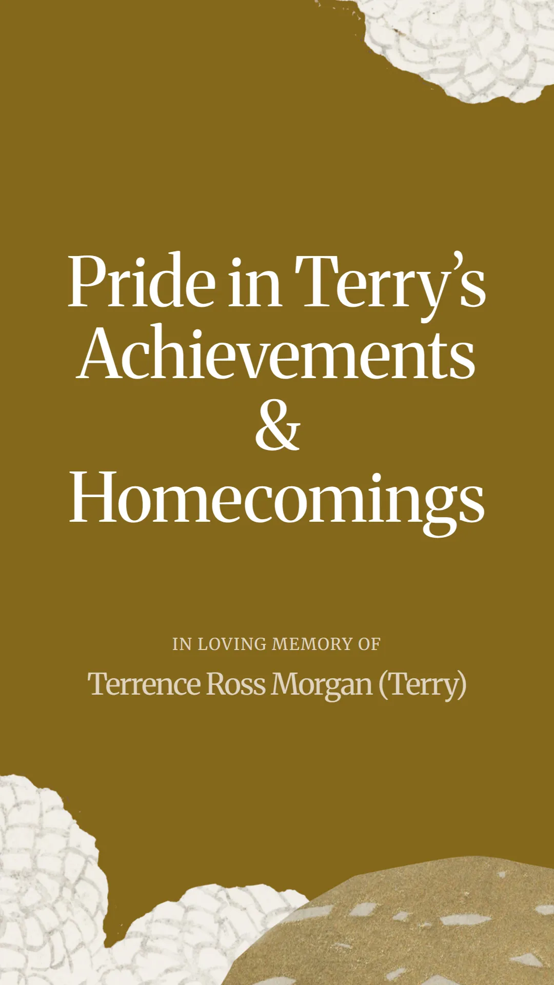 Pride in Terry’s Achievements and Homecomings